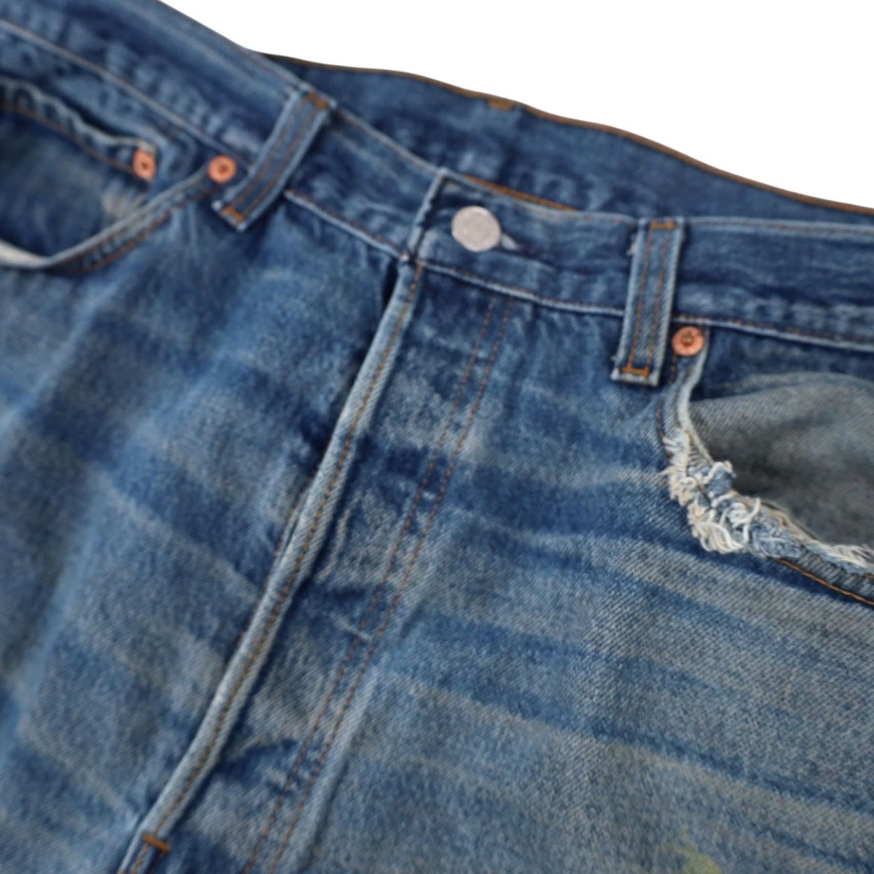 Levi's VINTAGE Levi's 501xx Denim Jeans Blue Mens 38x33 Regular Distressed USA Made Straight 90s? Size US 38 / EU 54 - 4 Thumbnail
