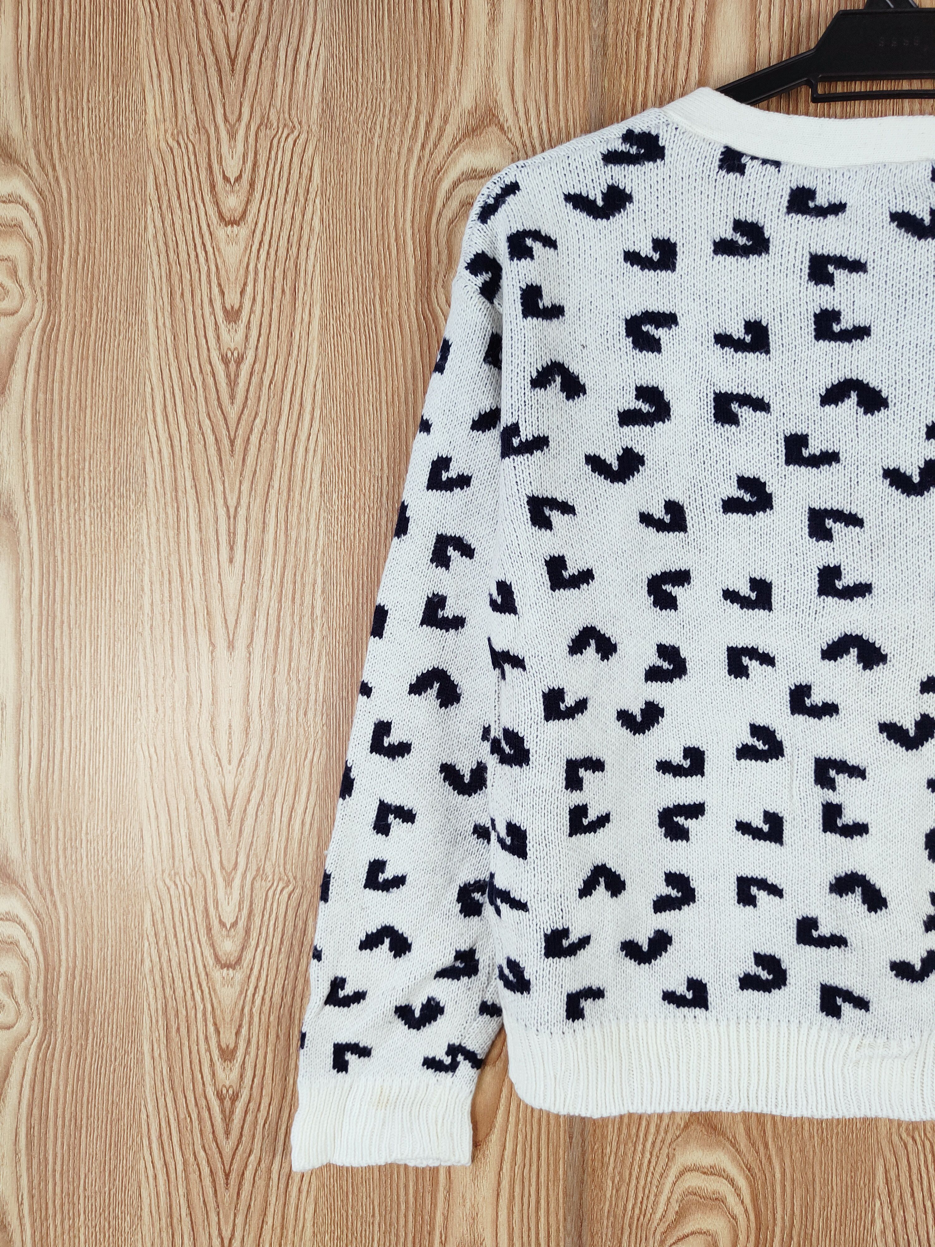 Homespun Knitwear × Japanese Brand Japan leopard tiger design Ivory Knitwear Cardigan #W549 Size S / US 4 / IT 40 - 8 Thumbnail