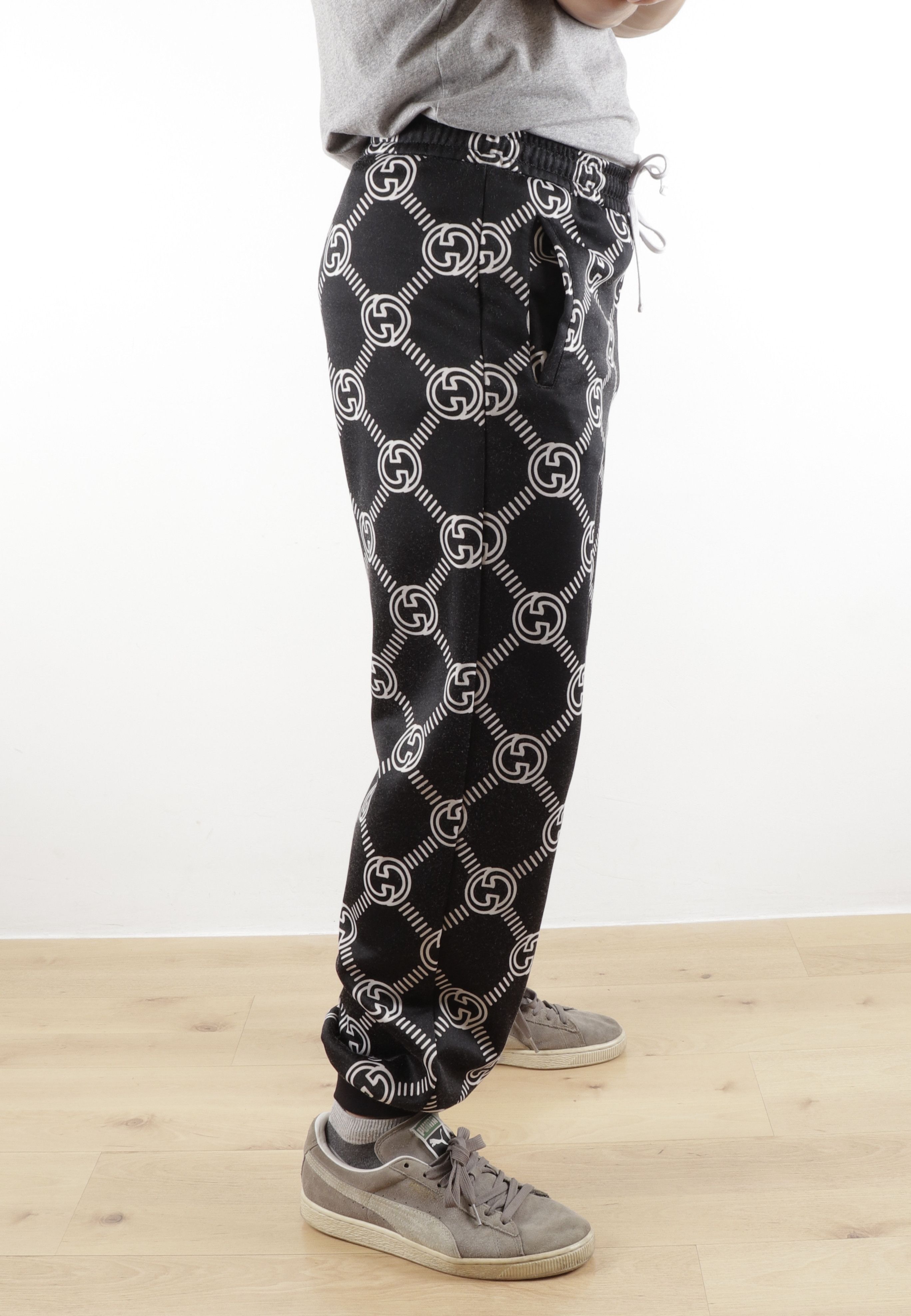 Gucci Gucci GG Monogram Black Joggers Track Pants Sweatpants Size US 31 - 8 Thumbnail