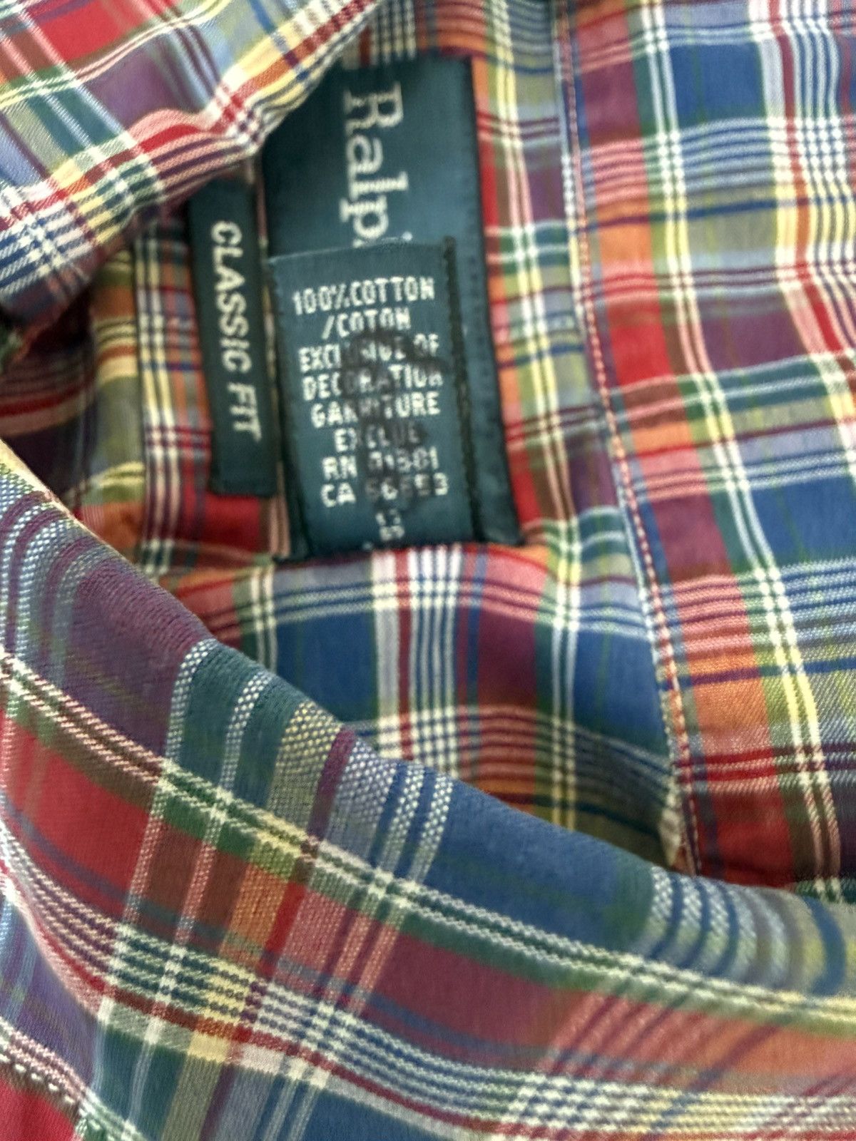 Ralph Lauren Vintage Polo Ralph Lauren Plaid OCBD Classic Fit L Size US L / EU 52-54 / 3 - 5 Thumbnail