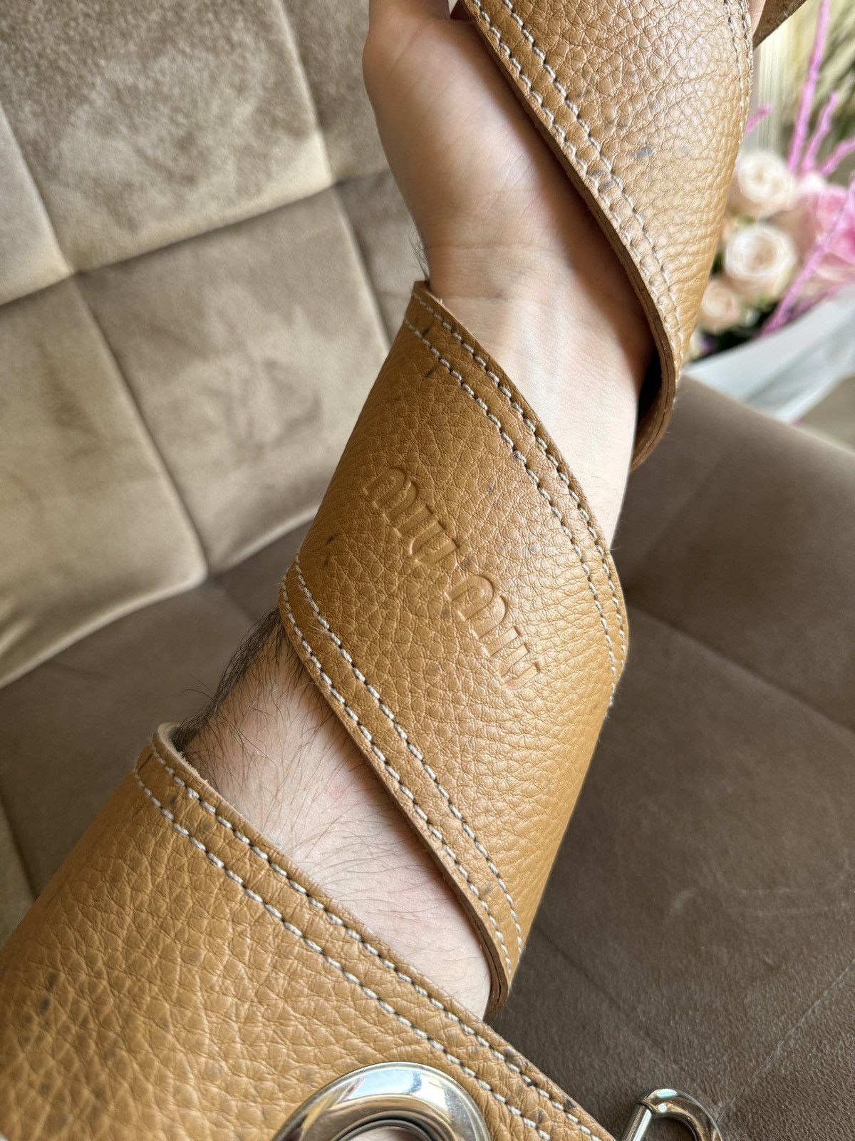 Miu Miu Archival Miu Miu Vintage Leather Waist Belt – Y2K Era Size ONE SIZE - 5 Thumbnail