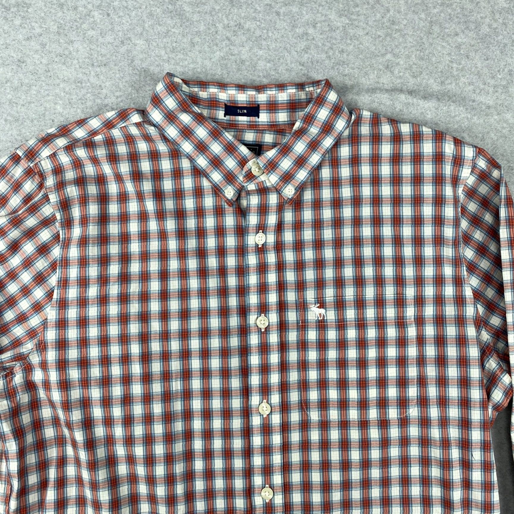 Abercrombie & Fitch Abercrombie & Fitch Button-Down Shirt Mens XL Multicolor Plaid Slim Long Sleeve Size US XL / EU 56 / 4 - 2 Thumbnail
