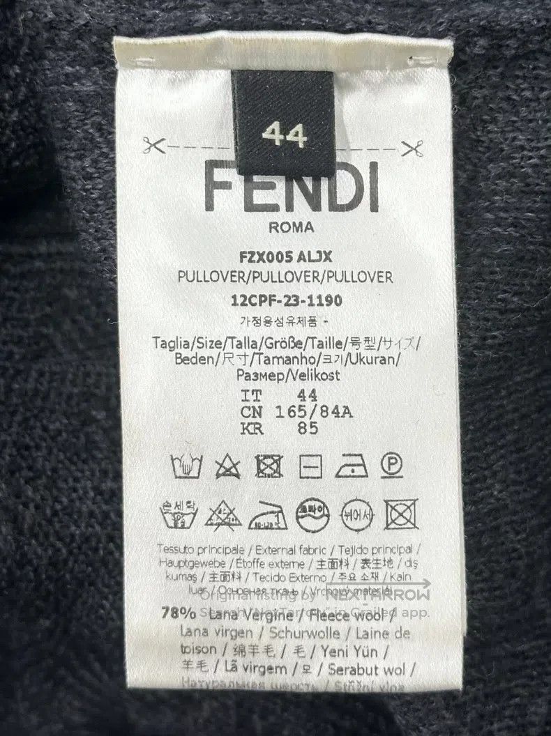 Fendi Fendi Black Knit Sweater with Double F Logo Size US S / EU 44-46 / 1 - 4 Thumbnail