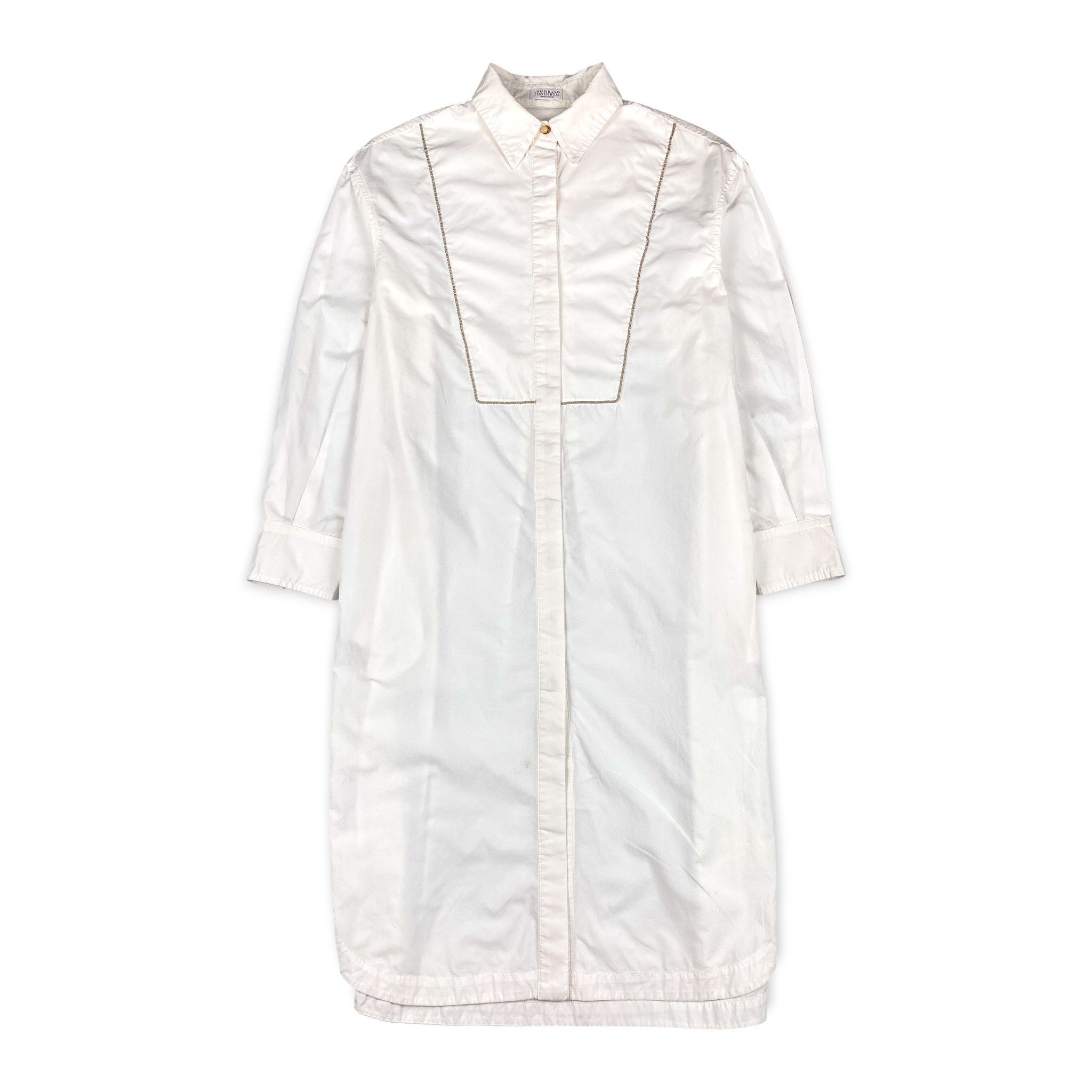 Brunello Cucinelli Poplin Shirt Dress Size XS / US 0-2 / IT 36-38 - 1 Thumbnail