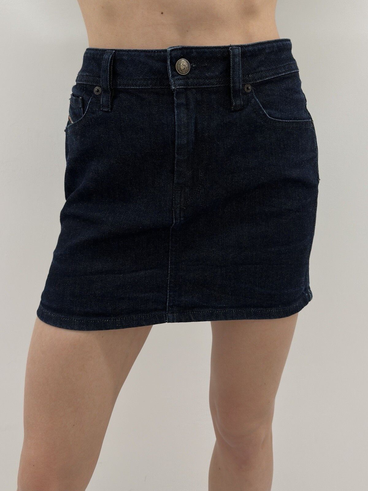 Diesel Vintage Diesel Denim Mini Short Pencil y2k Skirt 2000`s Size 29" - 5 Thumbnail