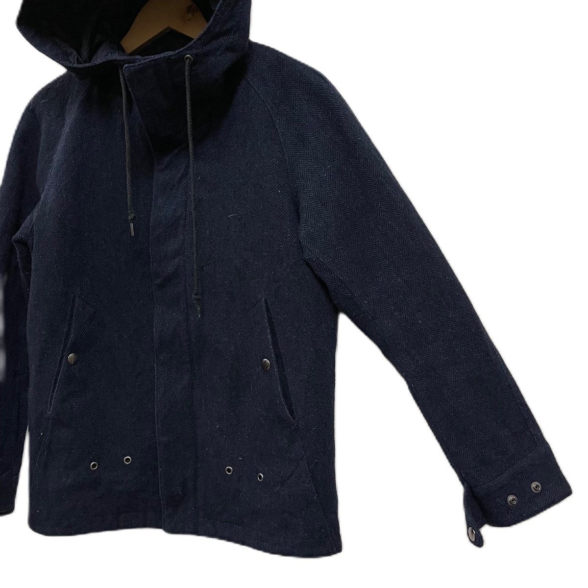 Japanese Brand Ships Jet Blue Diaplex Wool Hoodie Jacket Size US S / EU 44-46 / 1 - 4 Thumbnail