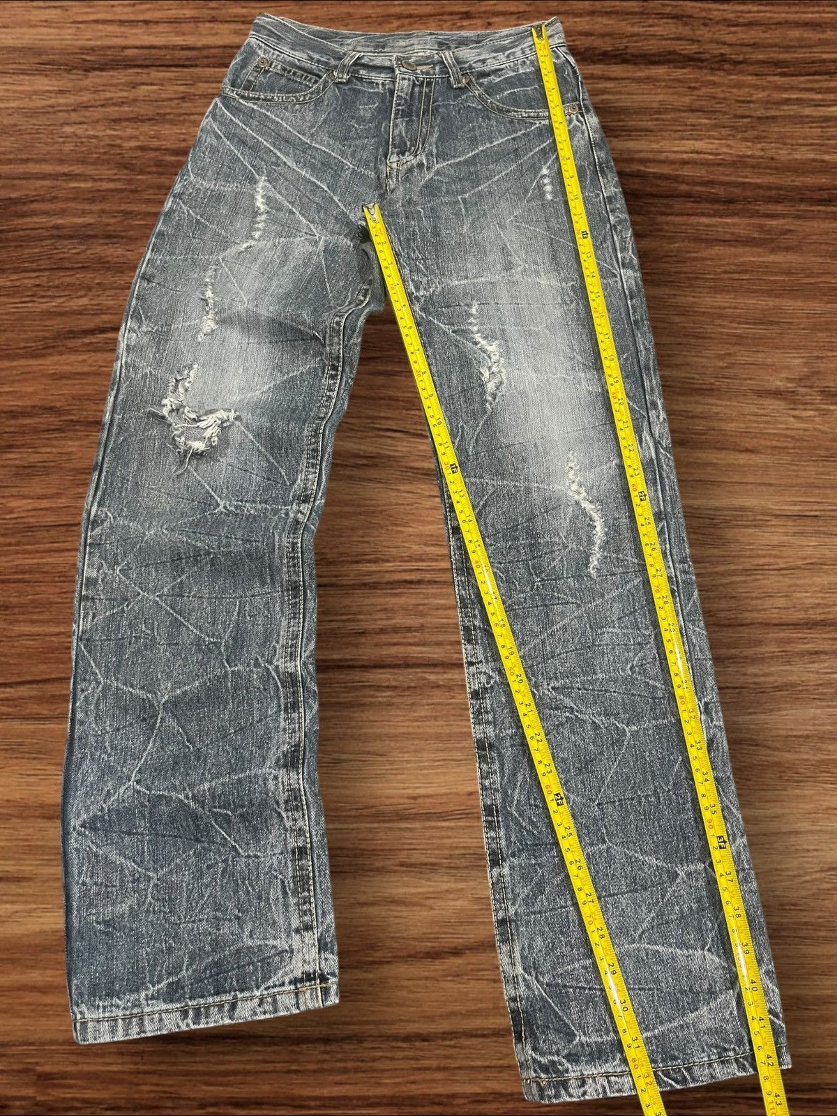 Japanese Brand × Le Grande Bleu (L.G.B.) Vintage Japanese Brand Back & Forth Embroidered Whisker Jean Size US 28 / EU 44 - 13 Thumbnail