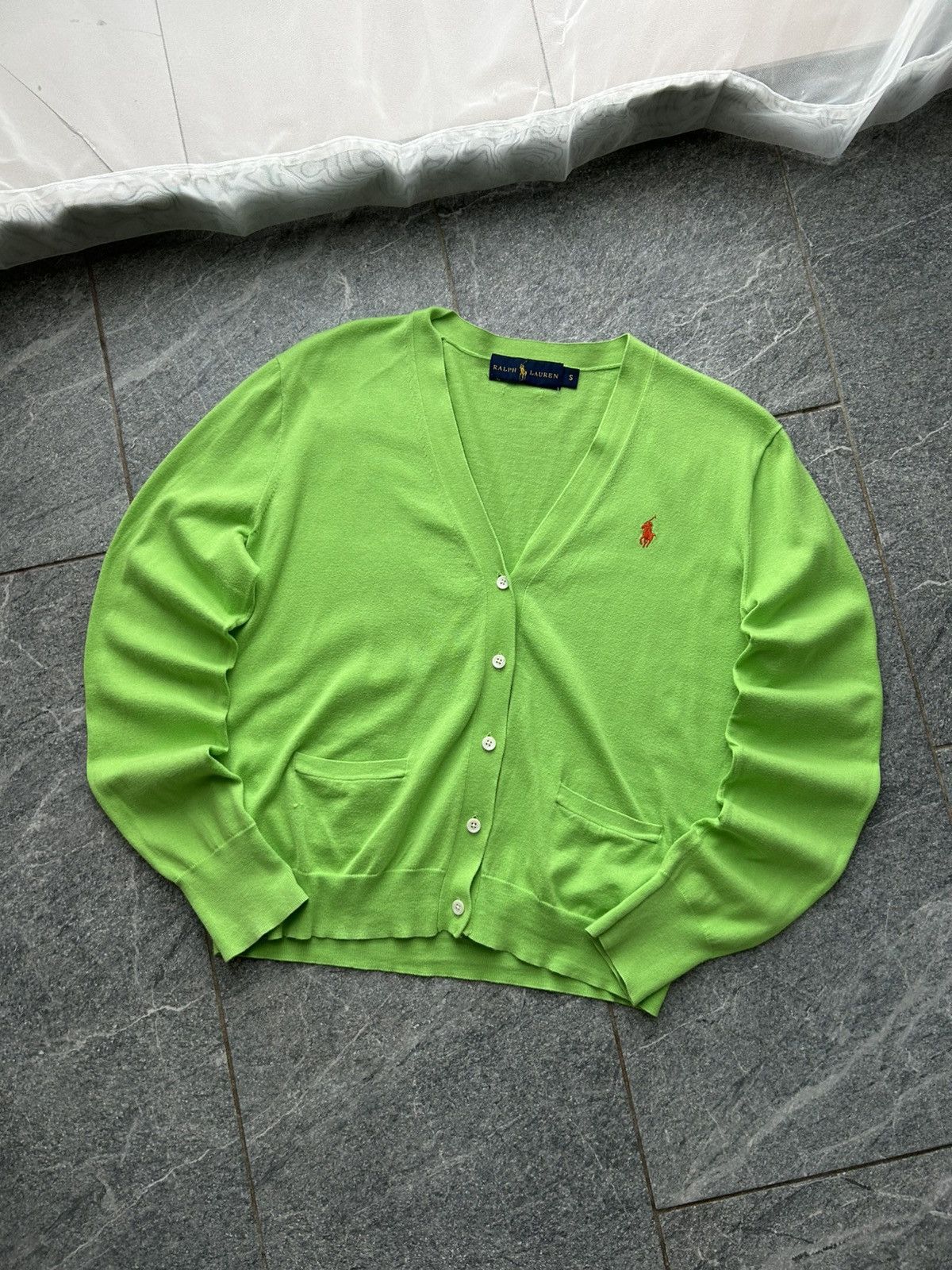 Polo Ralph Lauren Vintage sweatshirt cardigan green PRL polo Ralph Lauren Size S / US 4 / IT 40 - 1 Thumbnail