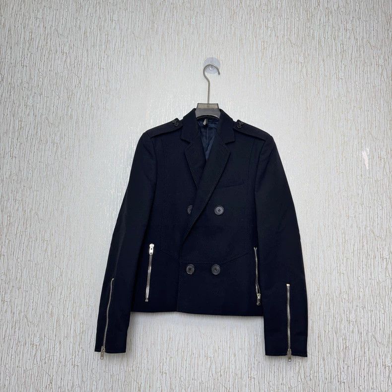 Dior Tweed motorcycle zipper buttoned suit jacket 2501-Next