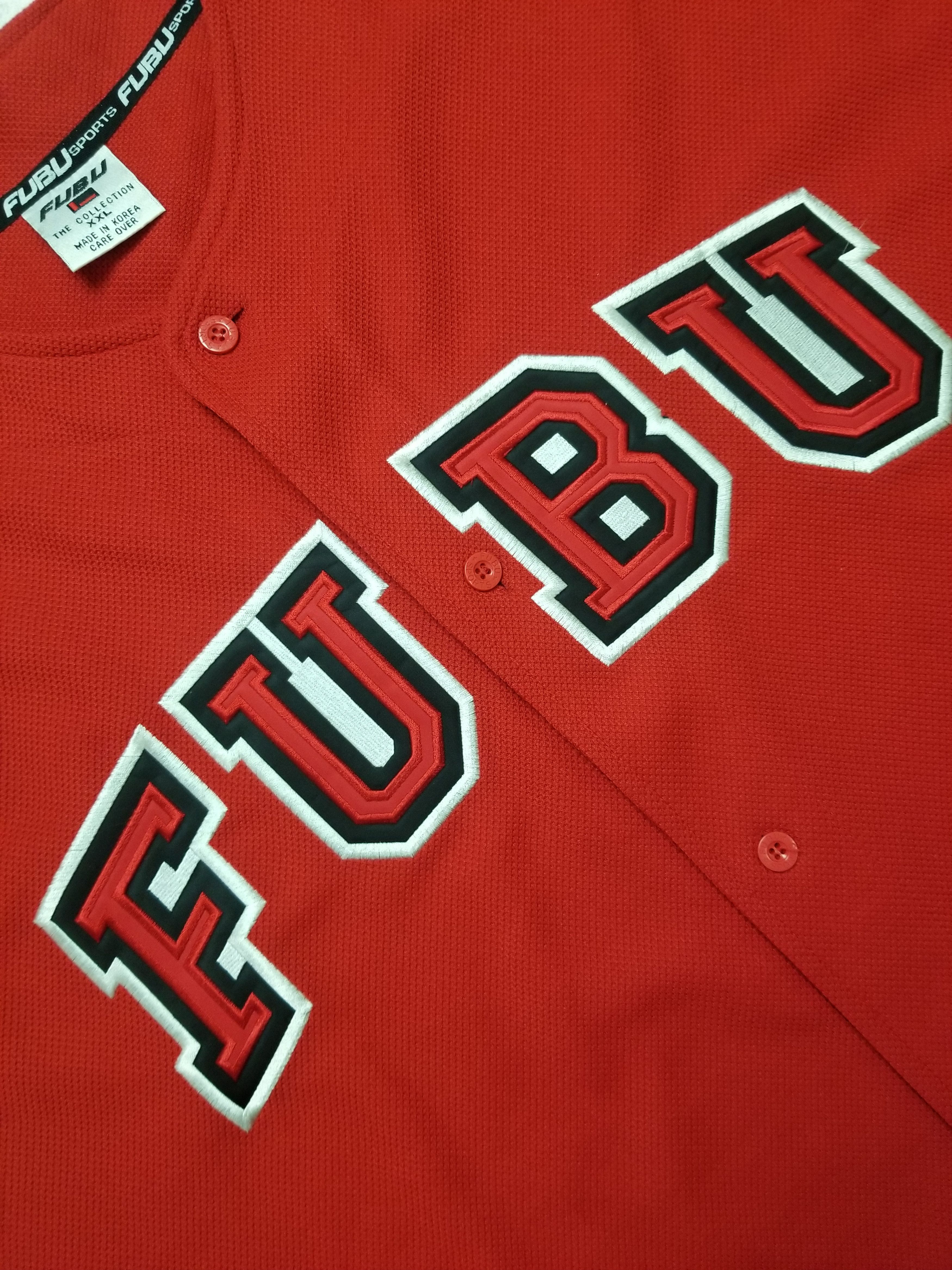 Fubu Vintage Y2K FUBU Sports Red Baseball Stitched Hip Hop Jersey Size US XXL / EU 58 / 5 - 7 Thumbnail