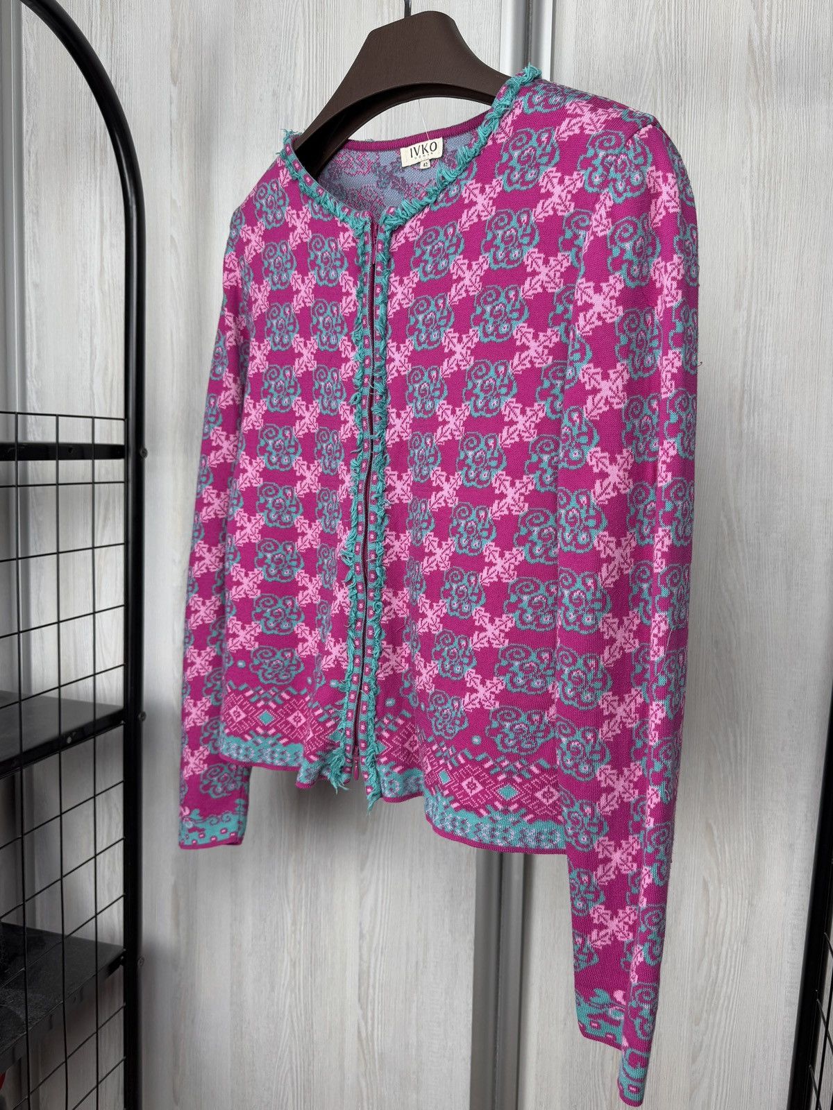 Other Ivko Womens Jacquard Cardigan Jacket size 42 Size XL / US 12-14 / IT 48-50 - 5 Thumbnail