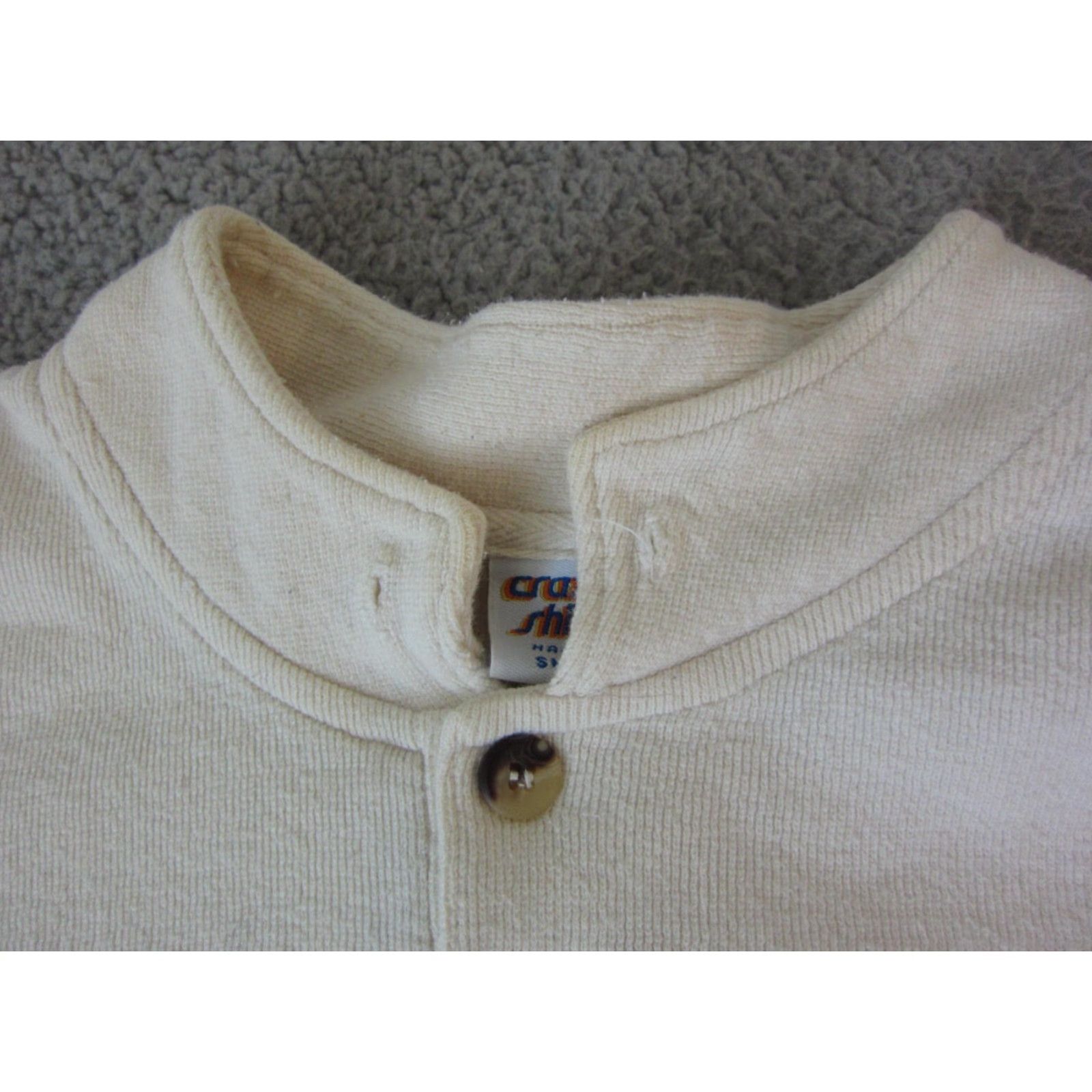 Vintage VINTAGE Crazy Shirts Sweatshirt Mens S Ivory Cotton Fleece Logo 90s Pullover Regular fit US Made Size US S / EU 44-46 / 1 - 4 Thumbnail