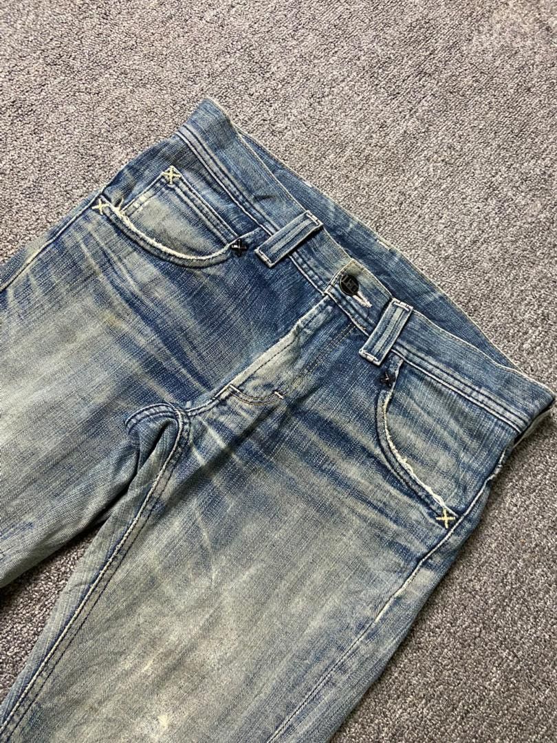 Lee Lee Riders Distressed Denim Ripped Jeans (184) Size US 32 / EU 48 - 11 Thumbnail