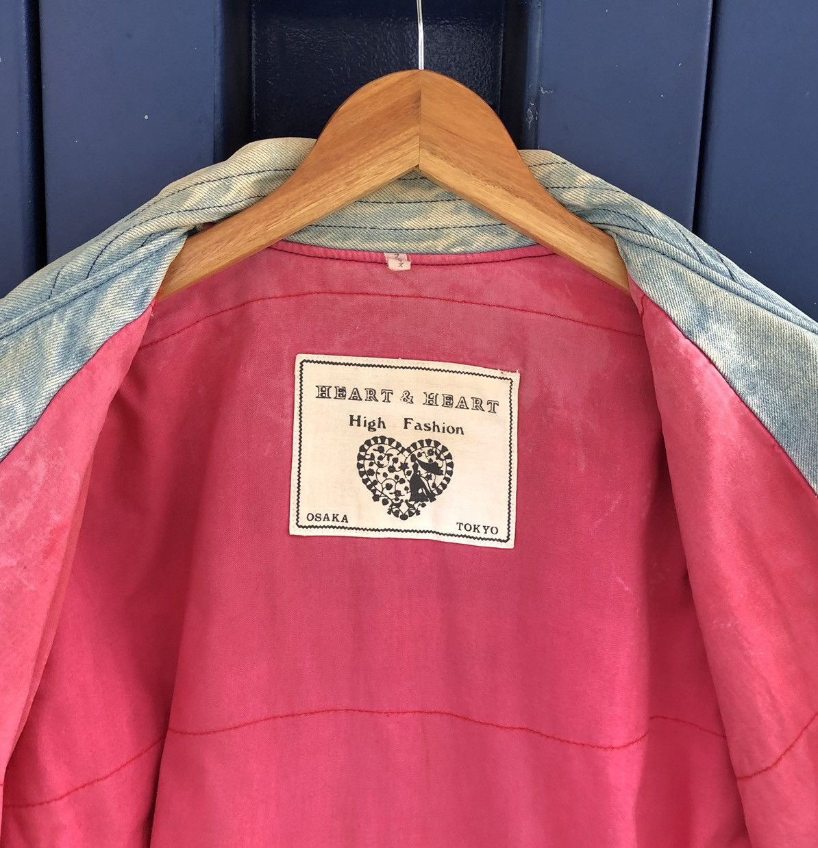 Vintage Vintage HEART & HEART FADED Light Weight Cargo Denim Jacket Size US L / EU 52-54 / 3 - 17 Thumbnail