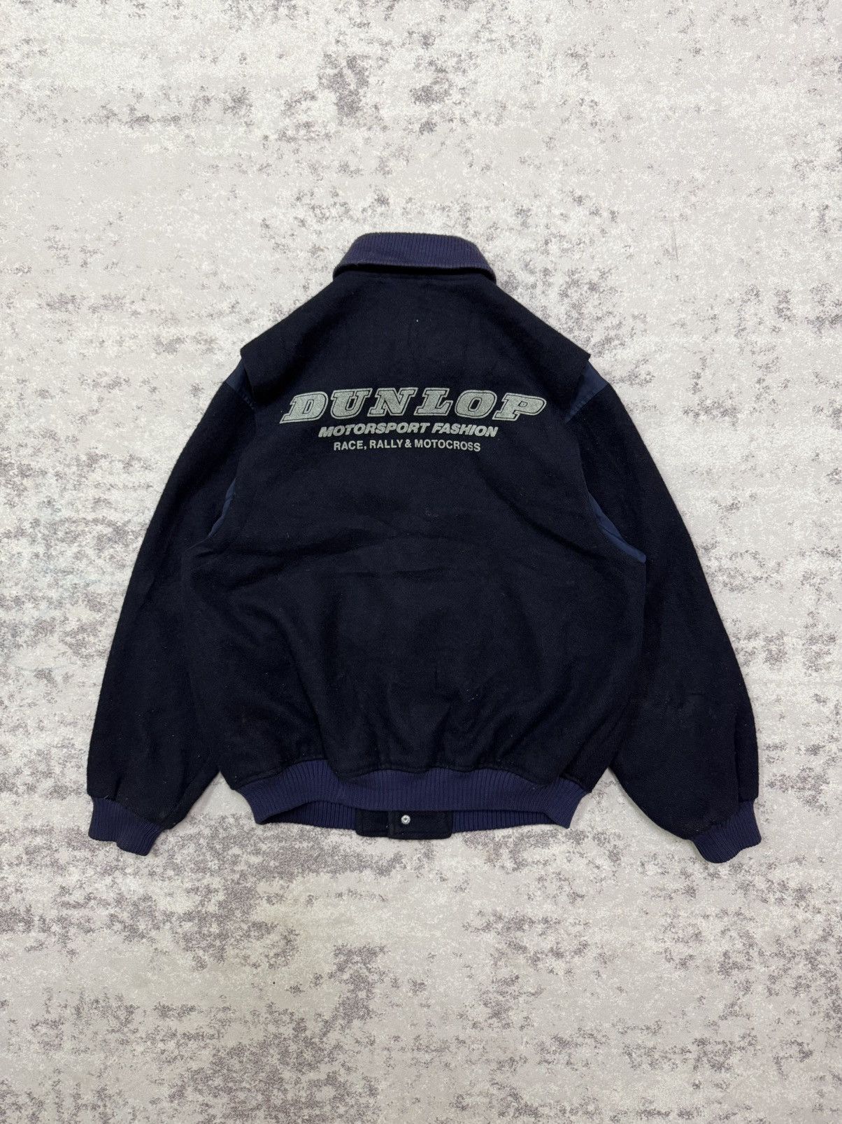 Dunlop Vintage 90s Dunlop Motorsports Fashion Wool Varsity Jacket Size US S / EU 44-46 / 1 - 13 Thumbnail