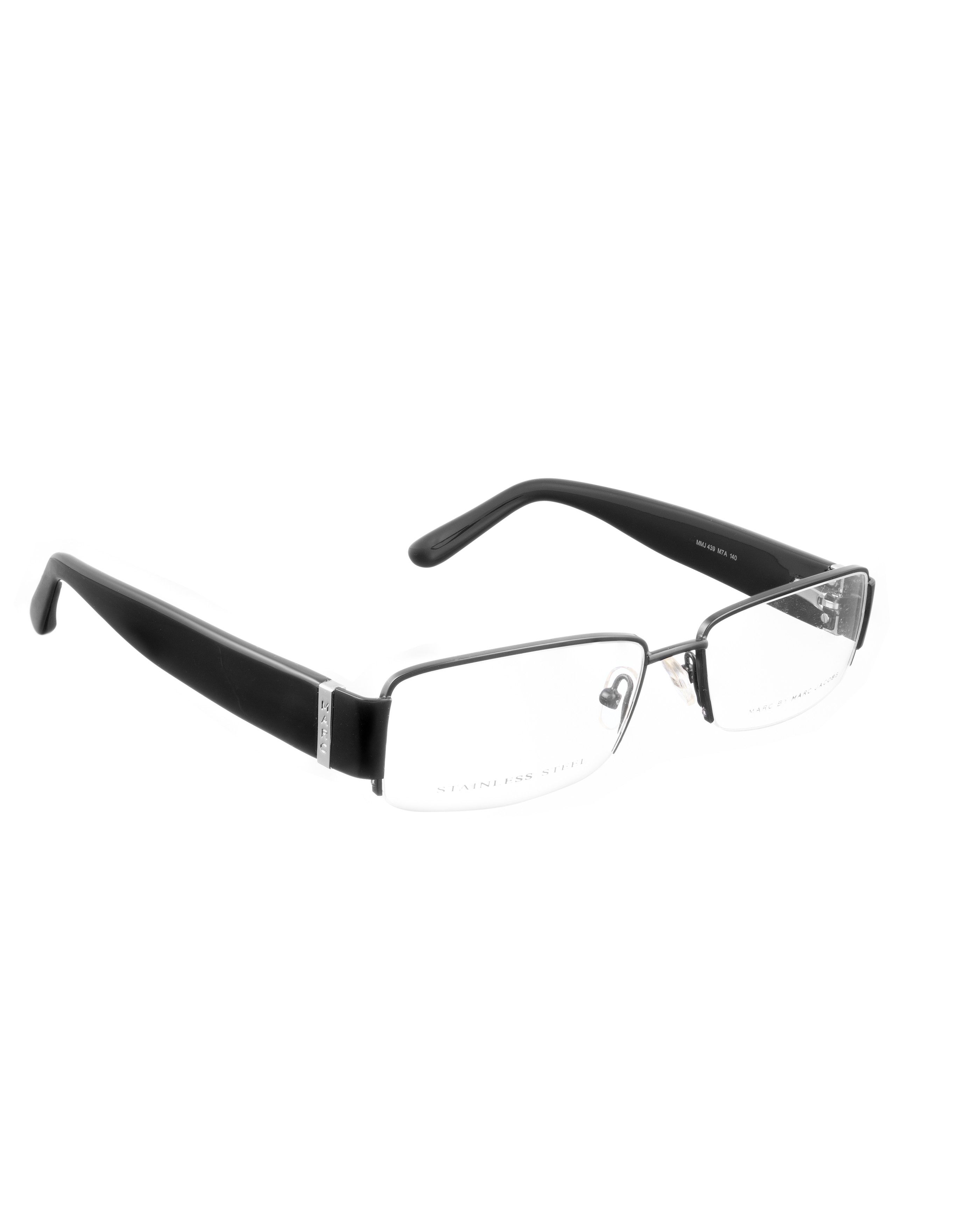 Marc by Marc Jacobs Marc by Marc Jacobs 00s Halfrim Black Classic Glasses Size ONE SIZE - 2 Thumbnail