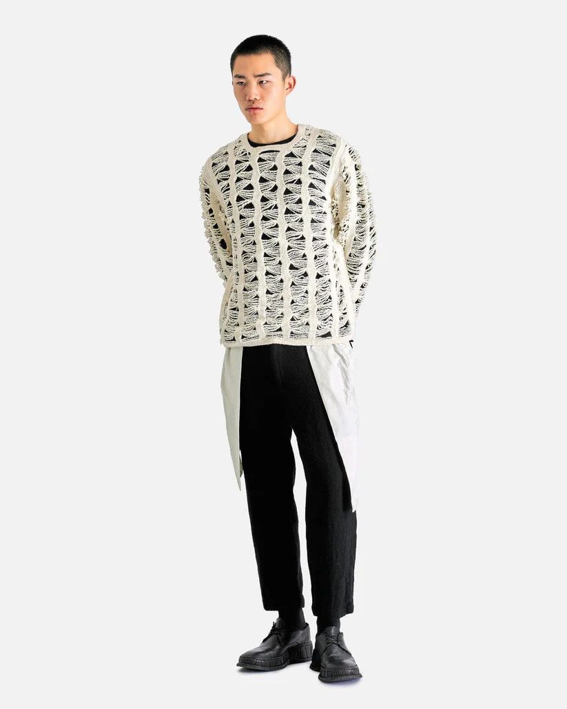 Comme des Garcons Homme Plus o1s1v1r1oon0925 Long Sleeve Sweater in Natural/White Size US XL / EU 56 / 4 - 2 Thumbnail