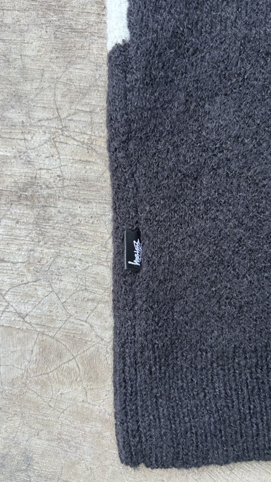 Stussy Stussy Brushed Mohair Vest in Black with a White Stripe Size US M / EU 48-50 / 2 - 5 Thumbnail