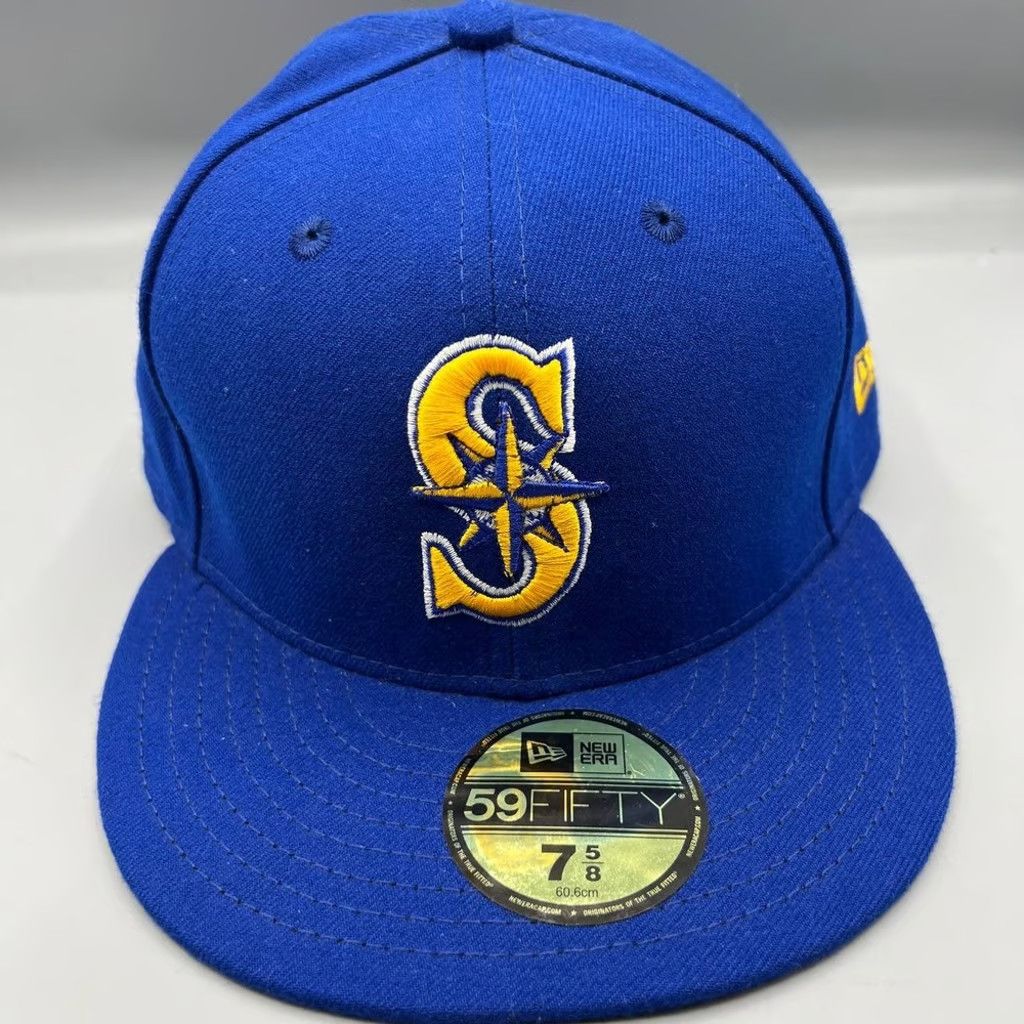 New Era Seattle Mariners Hat Men 7 5/8 59Fifty New Era Fitted Cap Size ONE SIZE - 1 Thumbnail