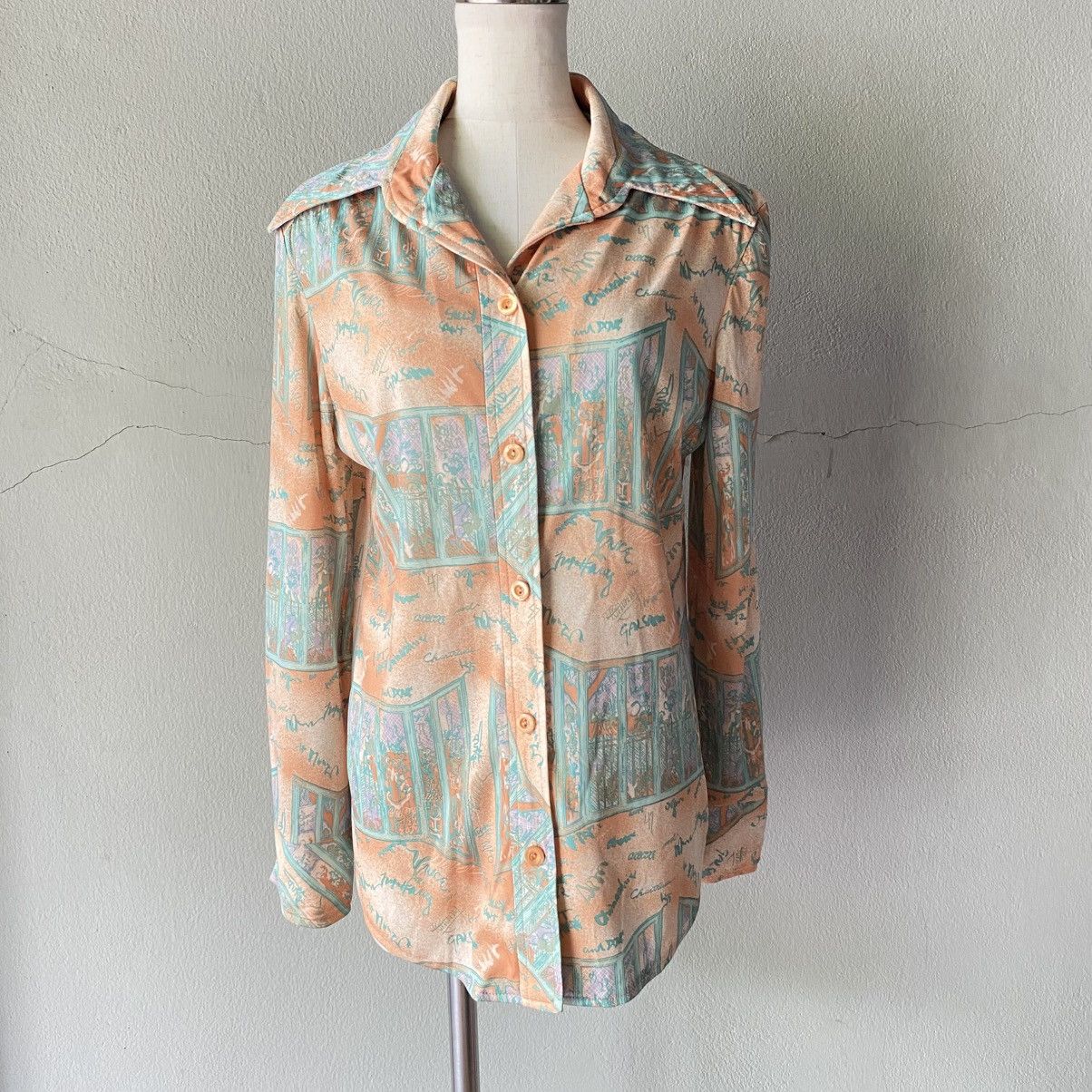Designer × Japanese Brand Ted Martin Vintage Pastel Art Print Shirt Size M / US 6-8 / IT 42-44 - 13 Thumbnail