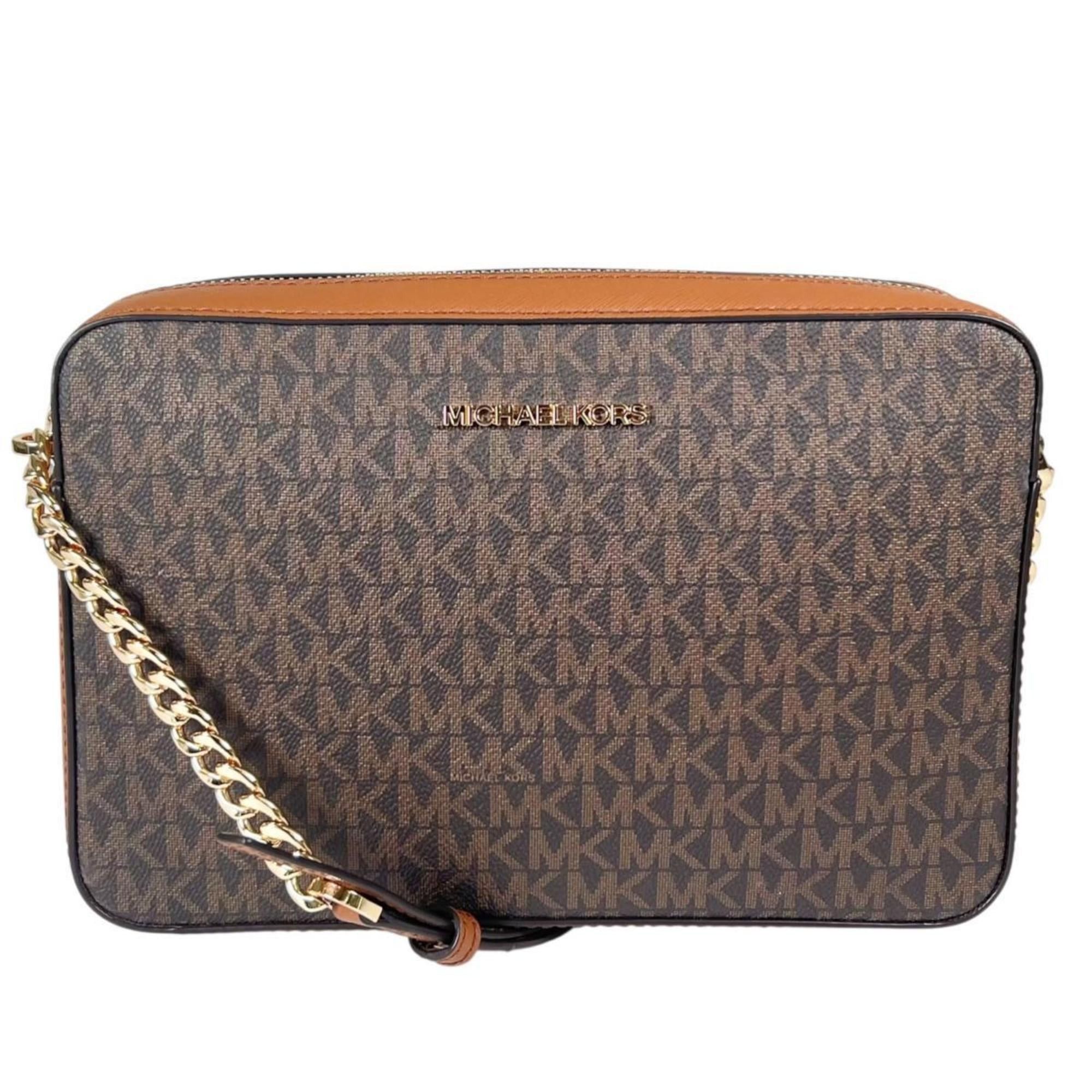 Michael Kors Jet Set Travel Medium Leather Chain Shoulder Bag, Brown (35F8Gttc3B), Women's