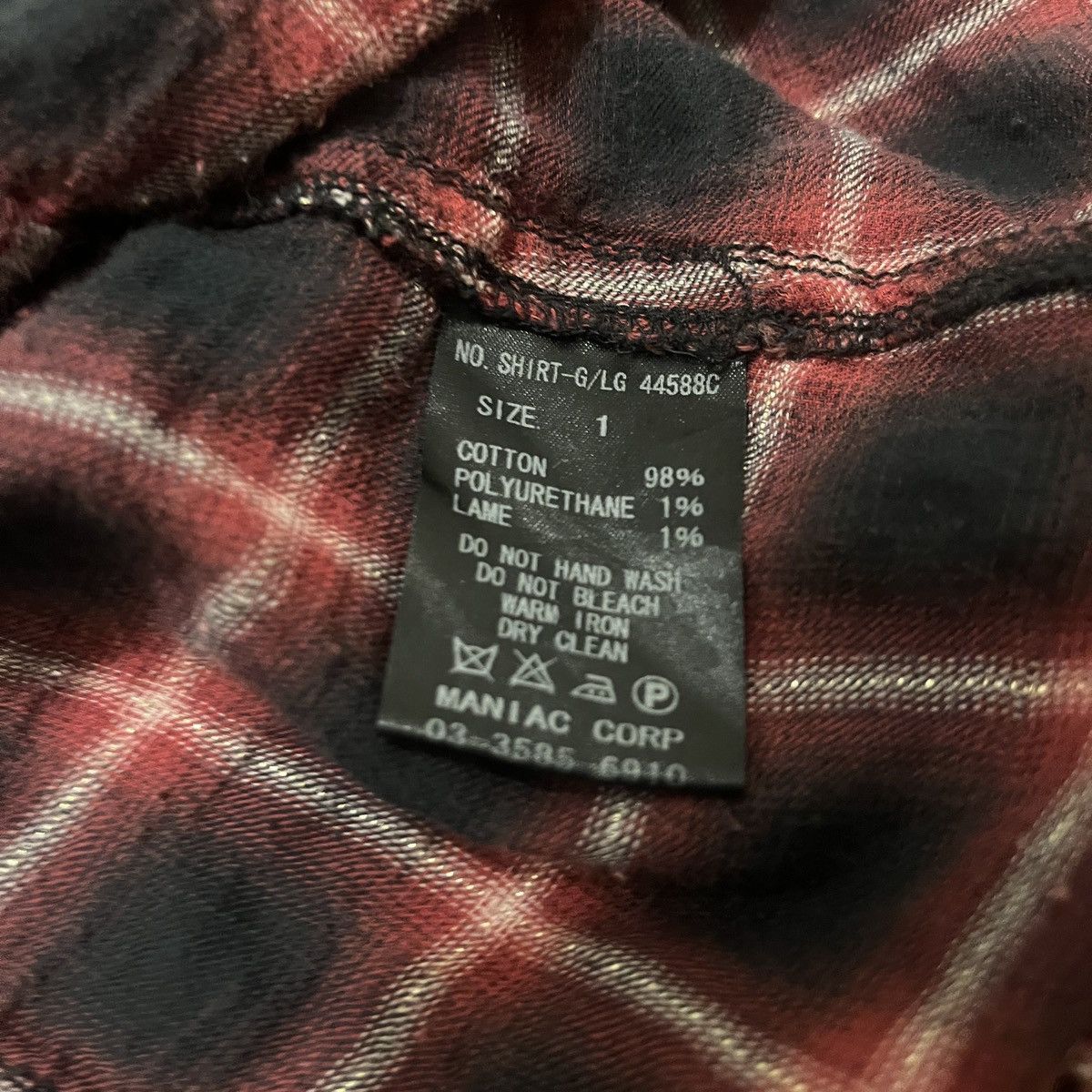 Le Grande Bleu (L.G.B.) L.G.B Shadow Distressed Flannel Size US S / EU 44-46 / 1 - 5 Thumbnail