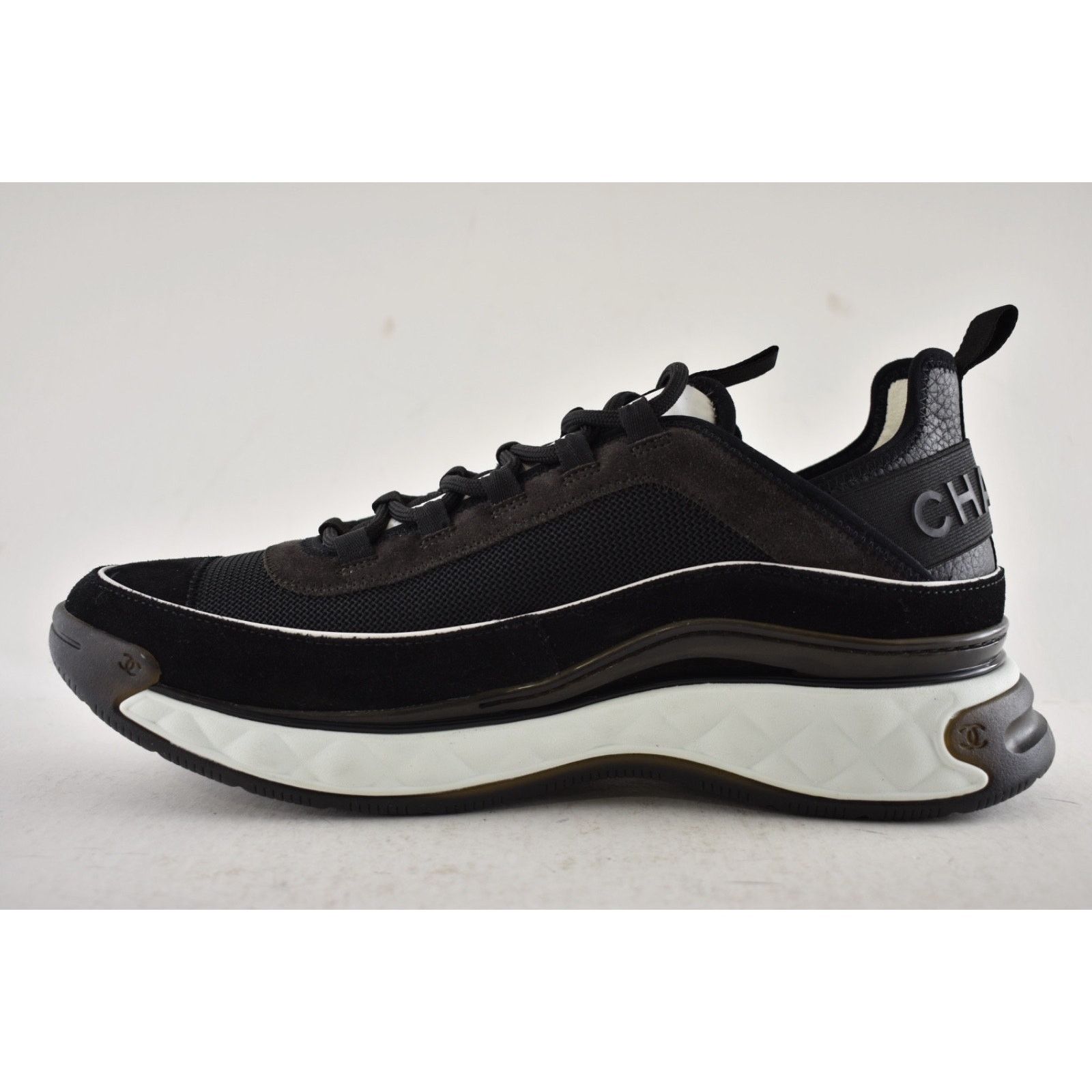 Chanel Mens CC Logo Lace Up Low Top Trainer Sneaker Size US 11 / EU 44 - 9 Thumbnail
