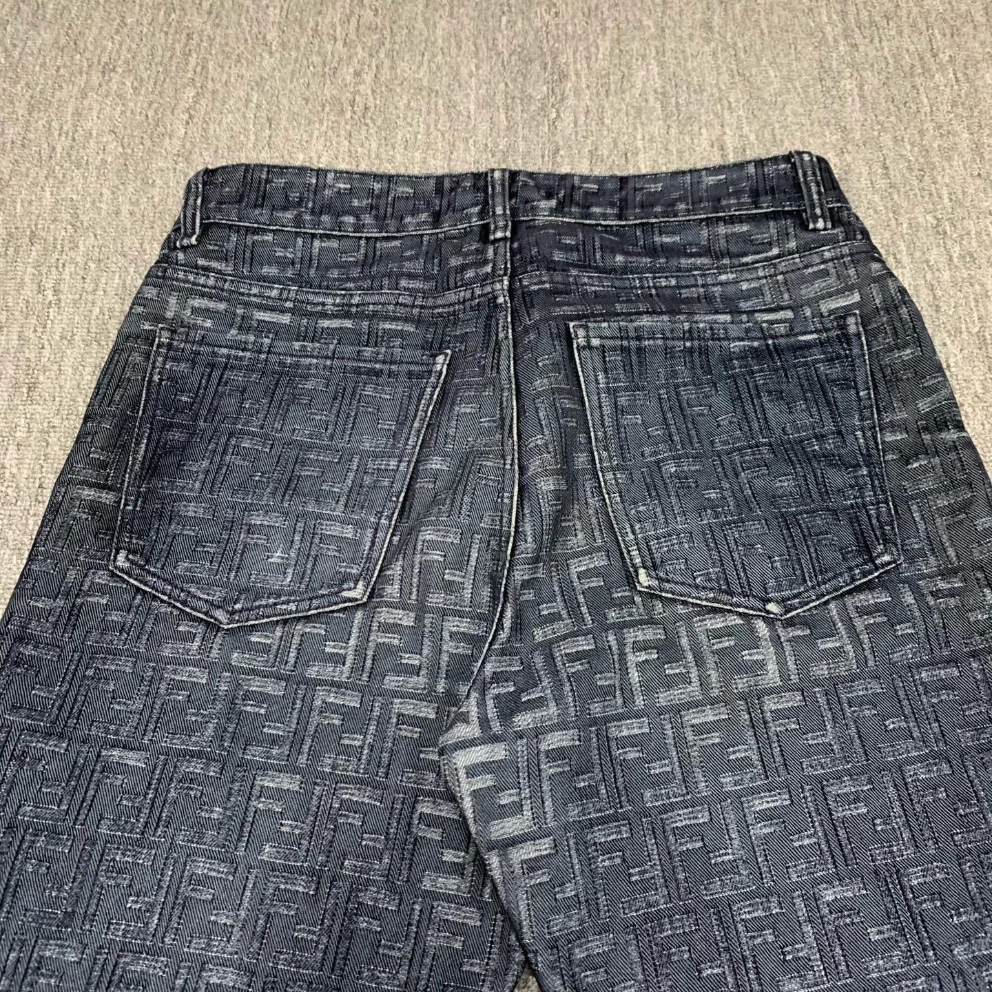 Fendi FENDI blue FF all over flocked jeans 32W 95 New Size US 32 / EU 48 - 7 Thumbnail