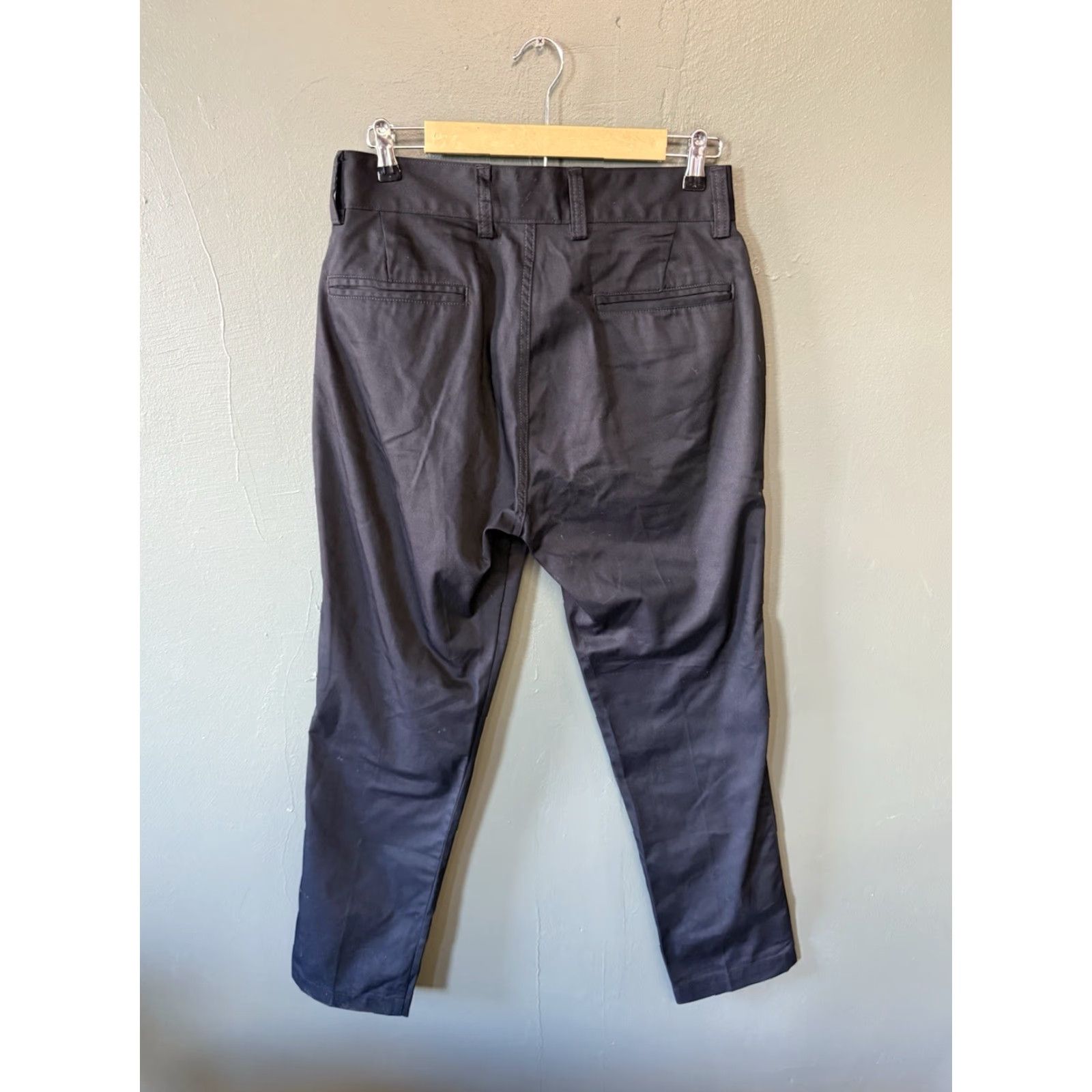 Vintage Tesla Womens Black Chino Work Pants Size 12 x 30 Size 34" / US 12 / IT 48 - 2 Thumbnail