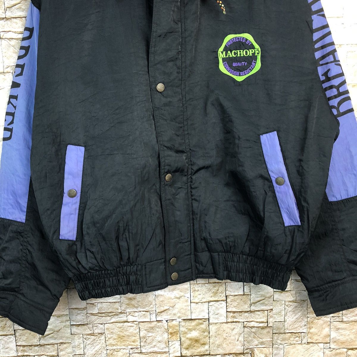 Japanese Brand Machope WindBreaker Purple Hoodie #A559 Size US L / EU 52-54 / 3 - 6 Thumbnail