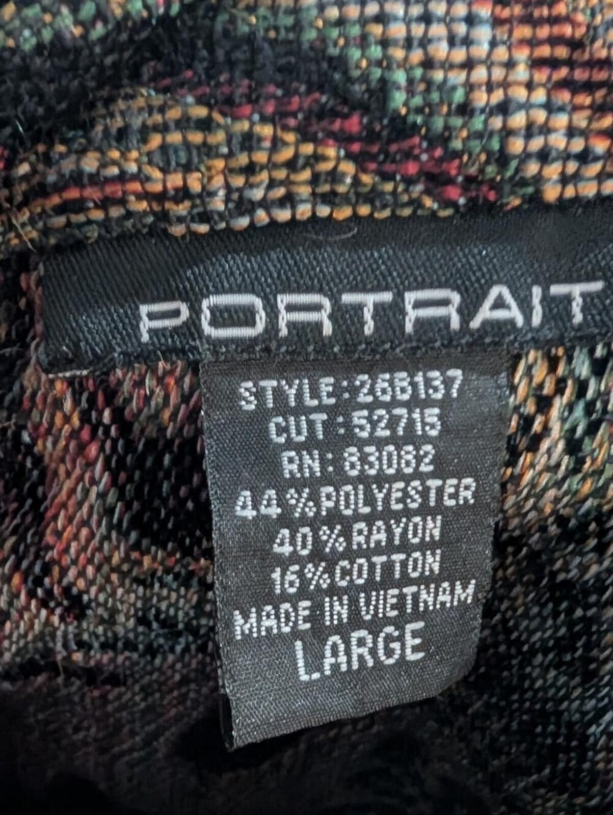 Other Vintage Portrait Floral Tapestry Button-Front Jacket Size L / US 10 / IT 46 - 3 Thumbnail