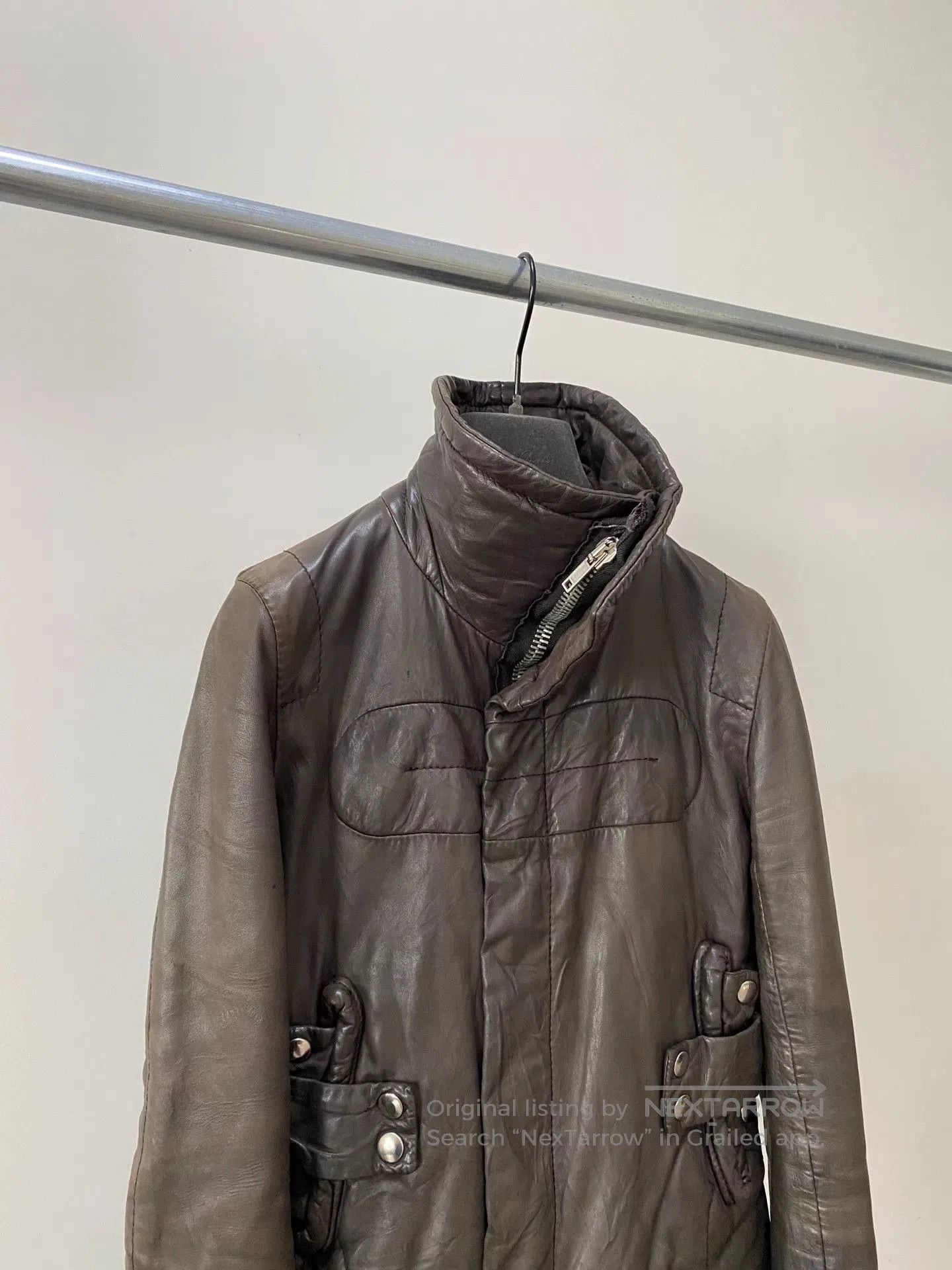 Rick Owens Rick Owens 2003 Fall Stand Collar Leather Jacket. Size US M / EU 48-50 / 2 - 4 Thumbnail