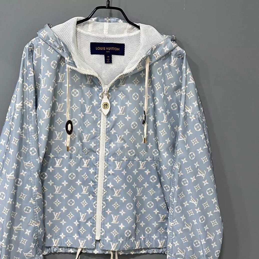 Louis Vuitton LV light blue monogram print shell jacket Size S / US 4 / IT 40 - 2 Thumbnail