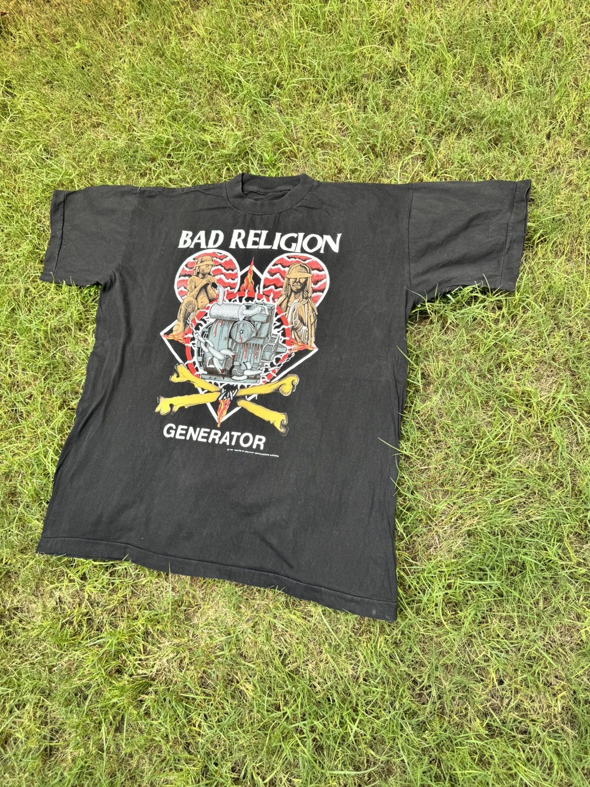 Vintage Vintage 1992 Bad Religion Generator Rock Bend T-Shirt Rare Size US XL / EU 56 / 4 - 2 Thumbnail