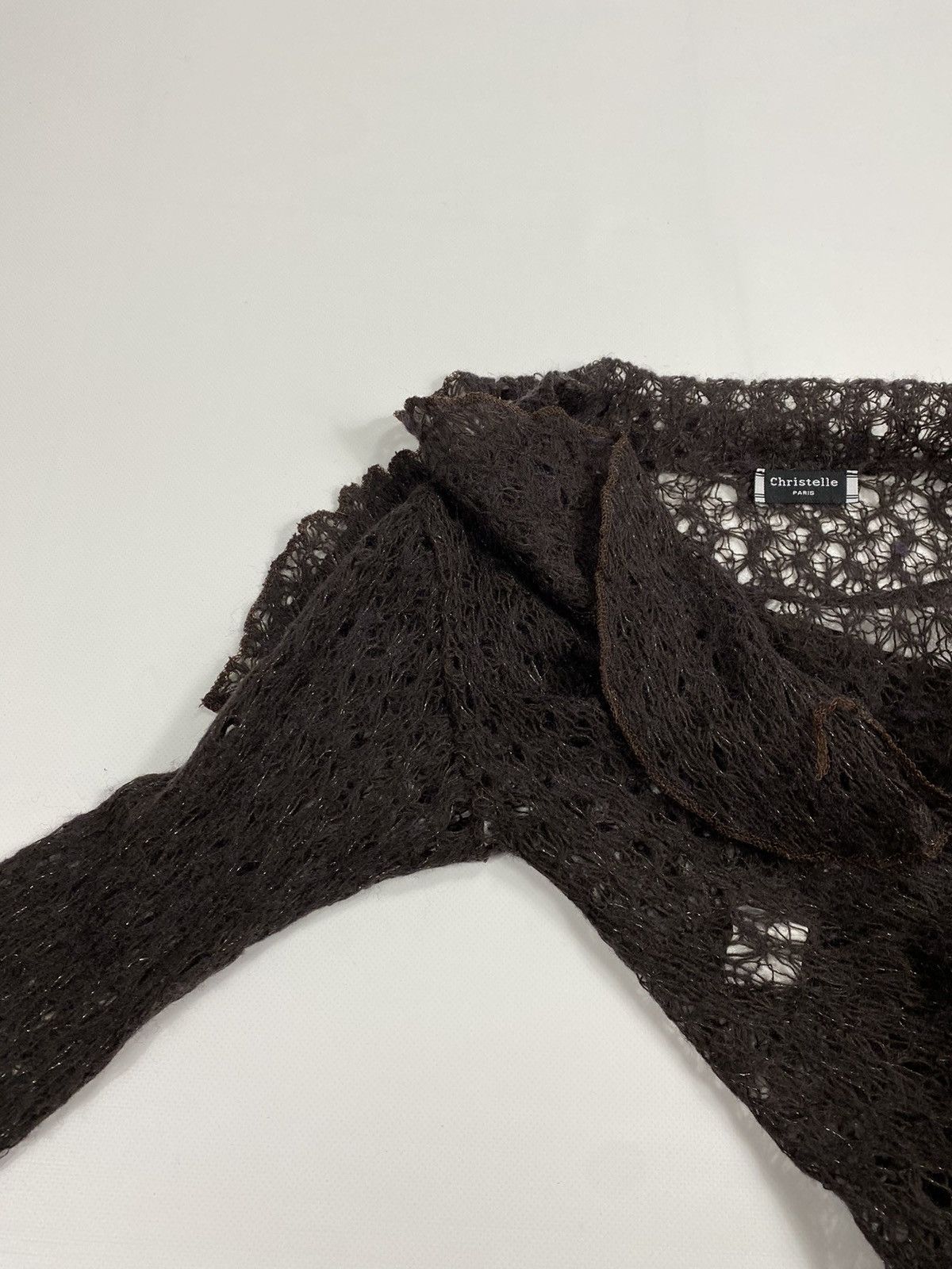 Vintage 🔥LASTDROP🔥 Y2K Web Knit Mesh Light Cardigan Made In France Size M / US 6-8 / IT 42-44 - 9 Thumbnail