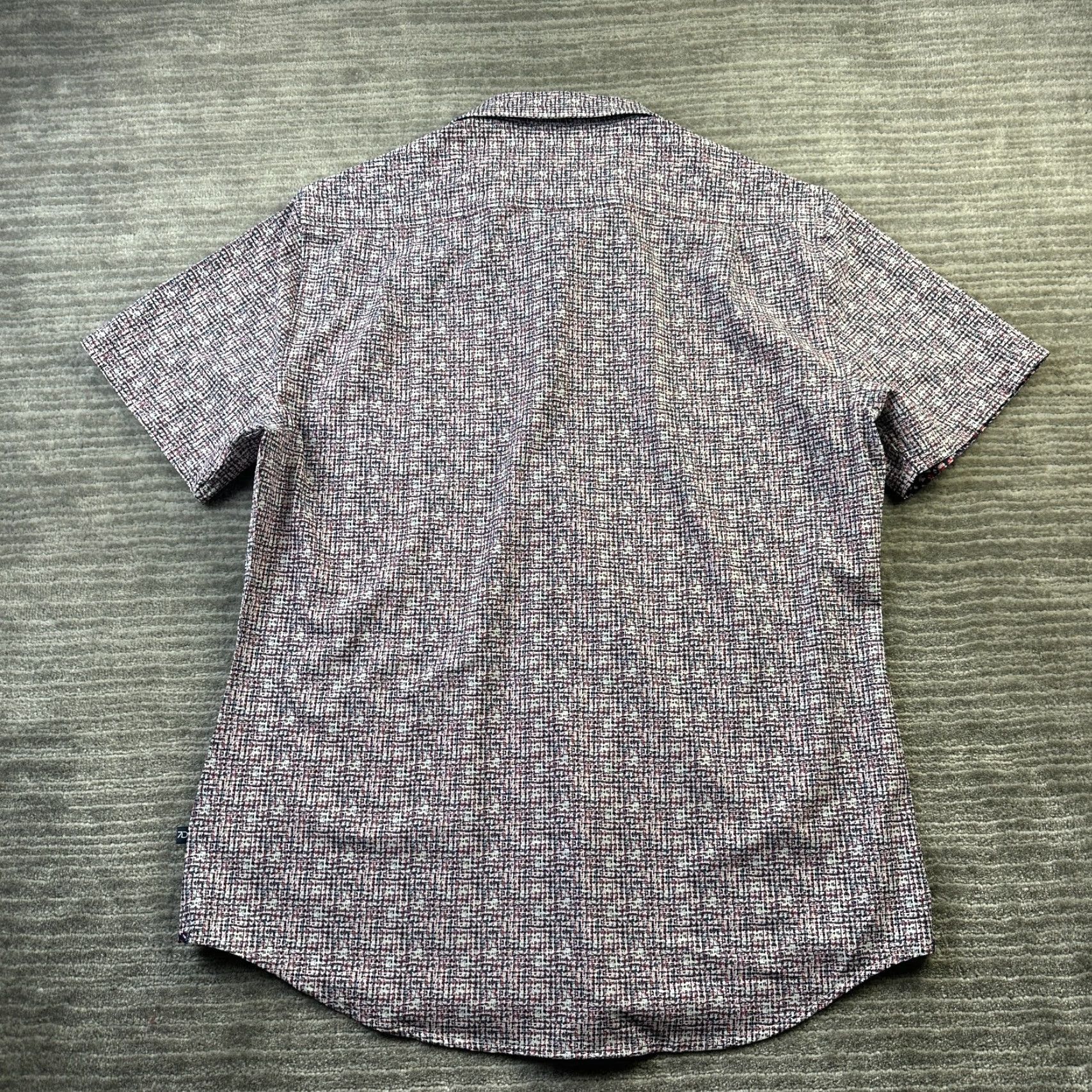 Vintage 7 Diamonds Shirt Mens Large Red 4 Way Stretch Button-Down Geometric Flip Sleeve Size US L / EU 52-54 / 3 - 2 Thumbnail