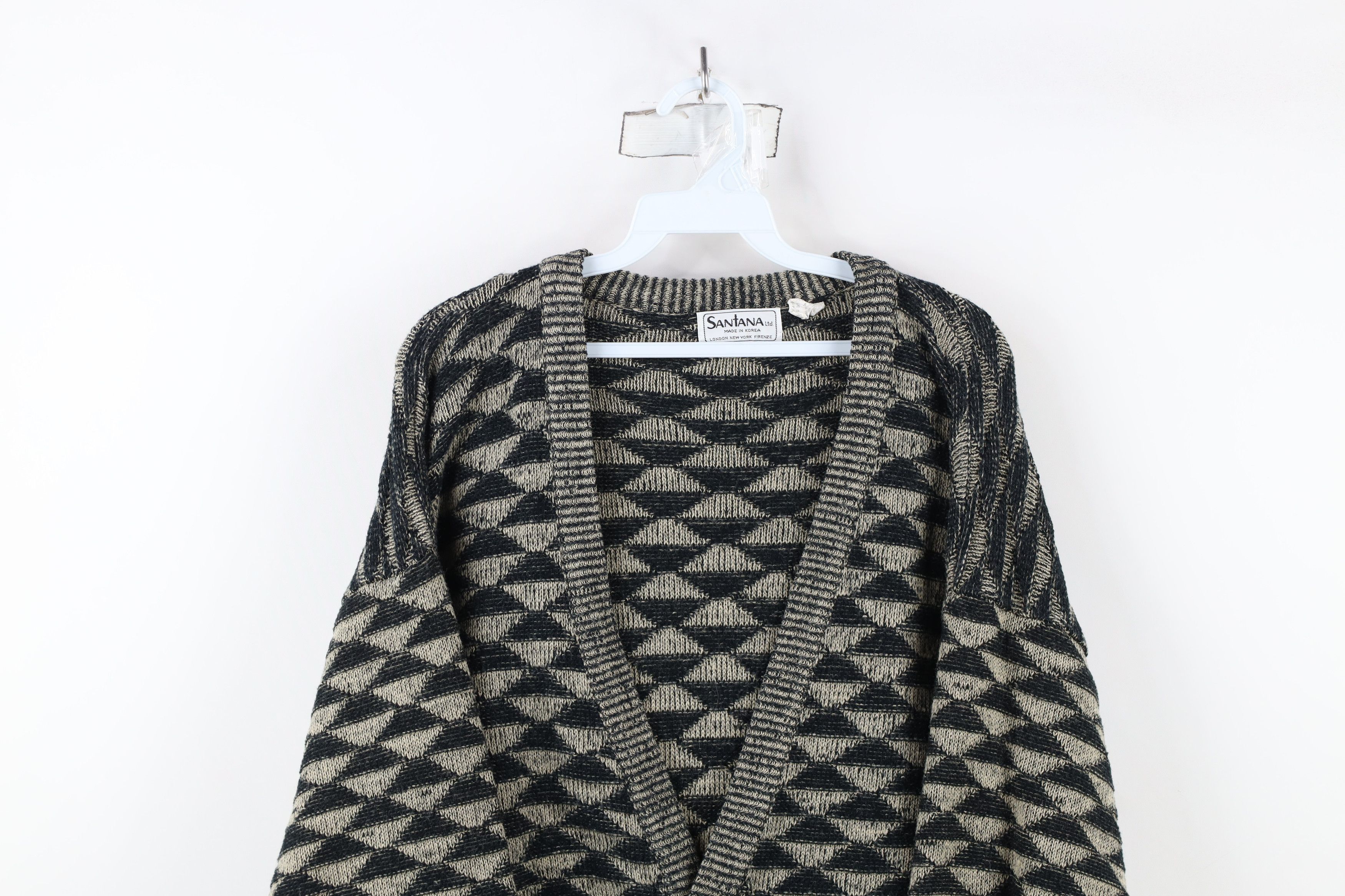 Vintage Vintage 90s Streetwear Geometric Triangle Cardigan Sweater Size US S / EU 44-46 / 1 - 2 Thumbnail