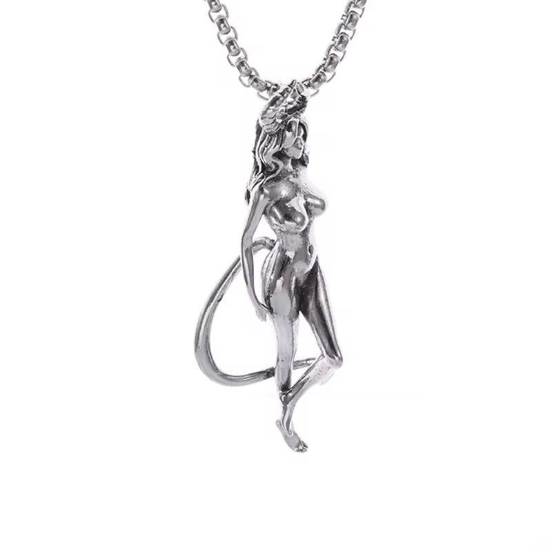Jewelry Sexy Magic Horn Beautiful Girl Pendant Necklace Size ONE SIZE - 3 Thumbnail