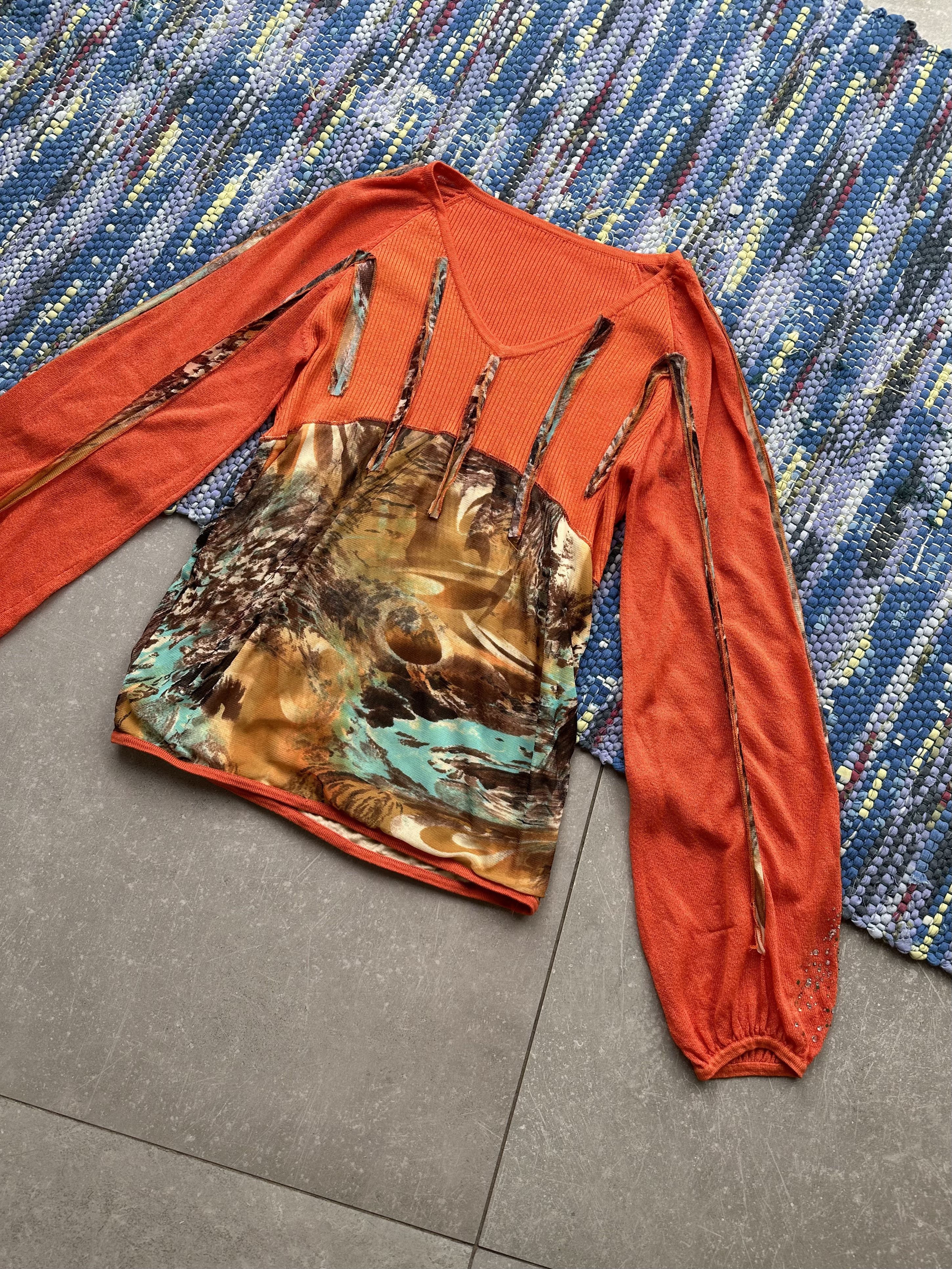 image of Avant Garde x Vintage Sweater in Orange, Women's (Size Medium)