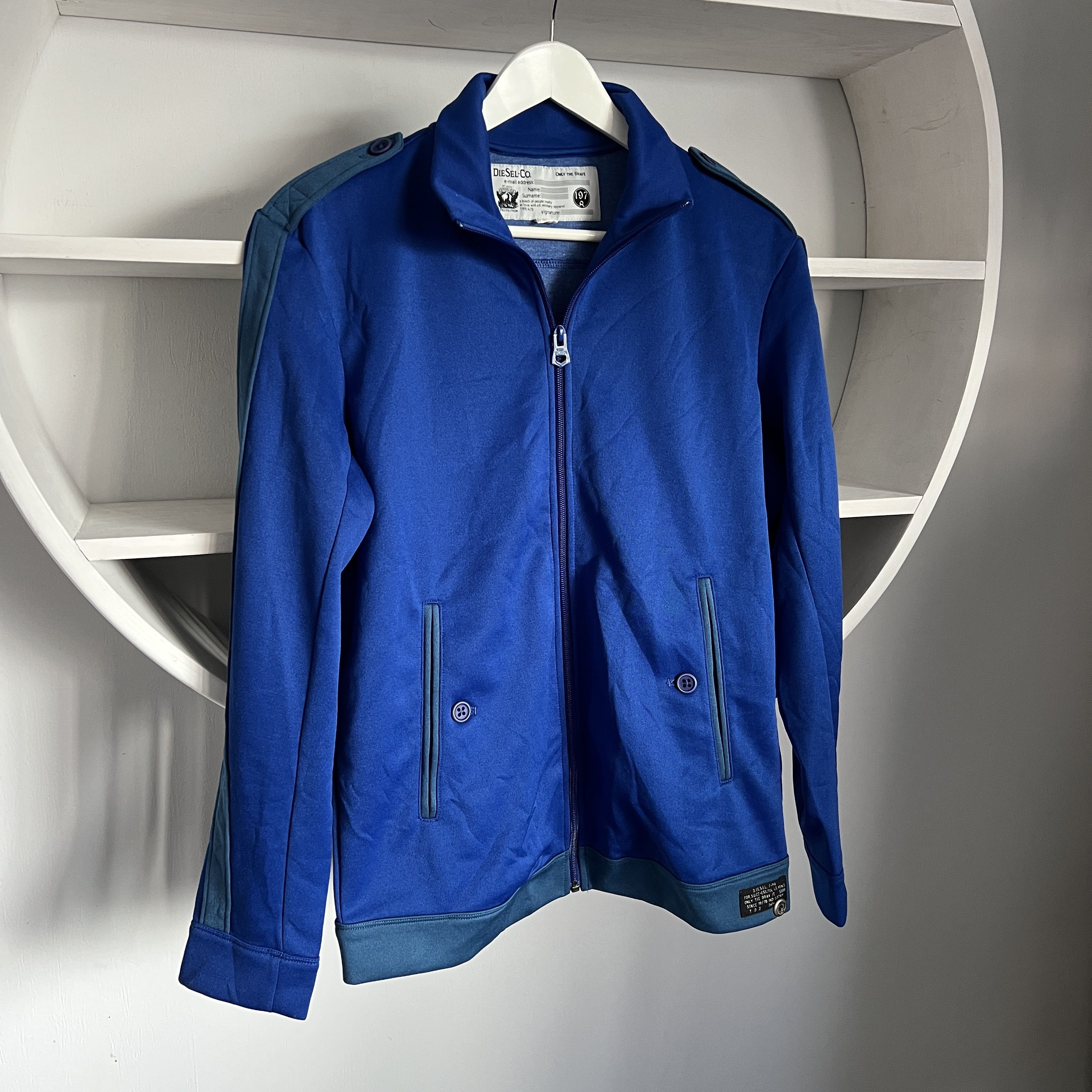 Diesel Men's DIESEL Blue Track Military Jacket Size M Size US M / EU 48-50 / 2 - 3 Thumbnail
