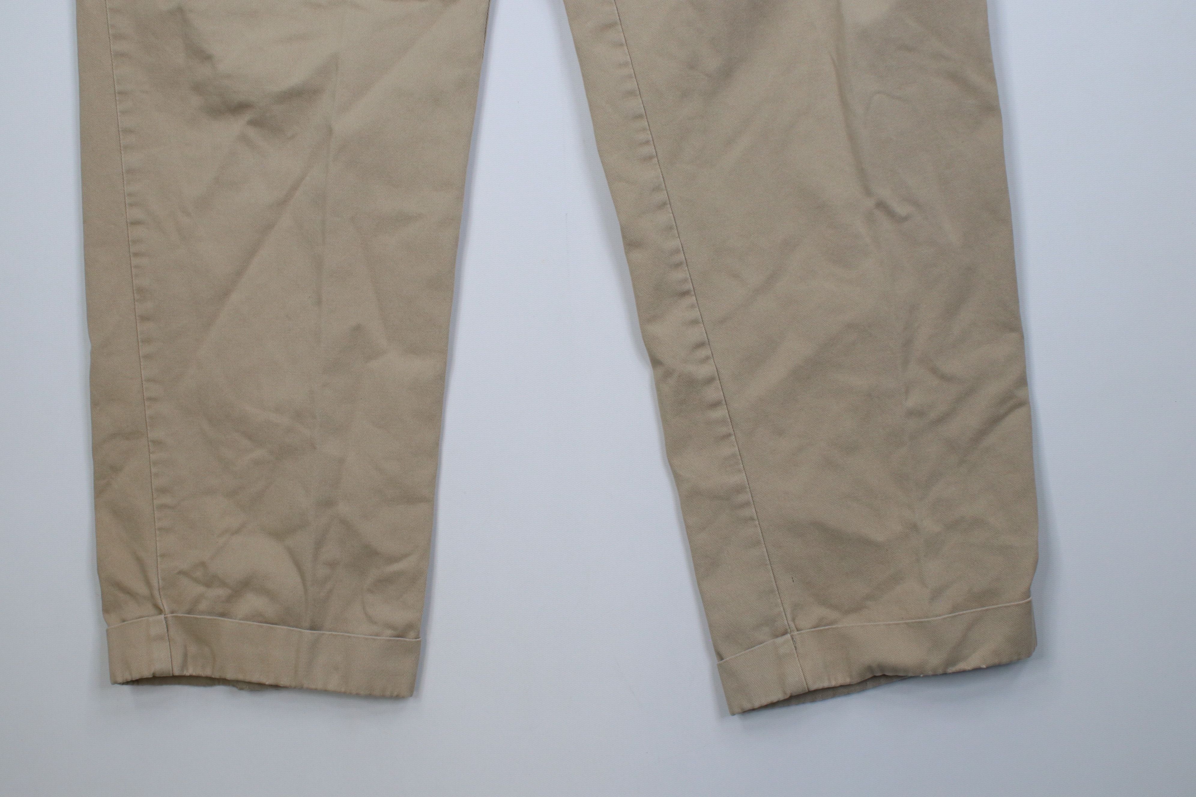 Polo Ralph Lauren Vintage 90s Ralph Lauren Cuffed Chino Pants Trousers Khaki Size US 34 / EU 50 - 4 Thumbnail