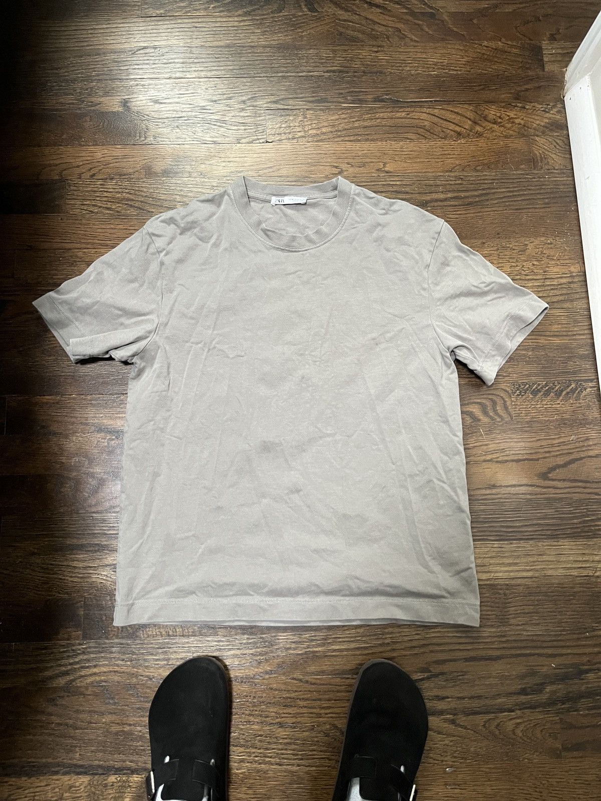 Zara Grey Zara short sleeve T shirt size M Size US M / EU 48-50 / 2 - 1 Thumbnail