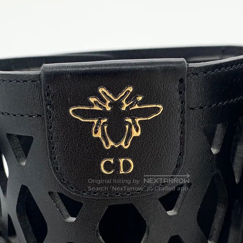 Dior Dior Black hollow mesh leather lace-up mid-boots Size US 5.5 / IT 35.5 - 8 Thumbnail