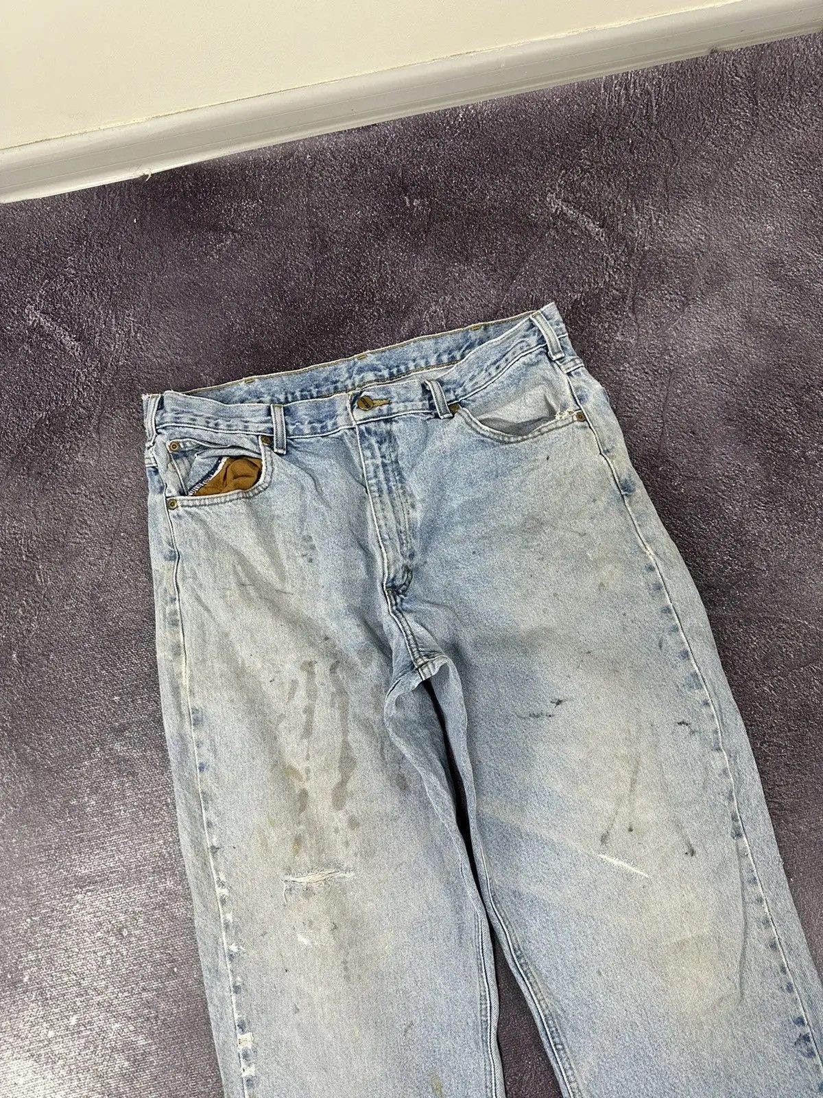 Carhartt × Vintage Vintage Carhartt Light Blue American Denim Hype Jeans Size US 38 / EU 54 - 9 Thumbnail