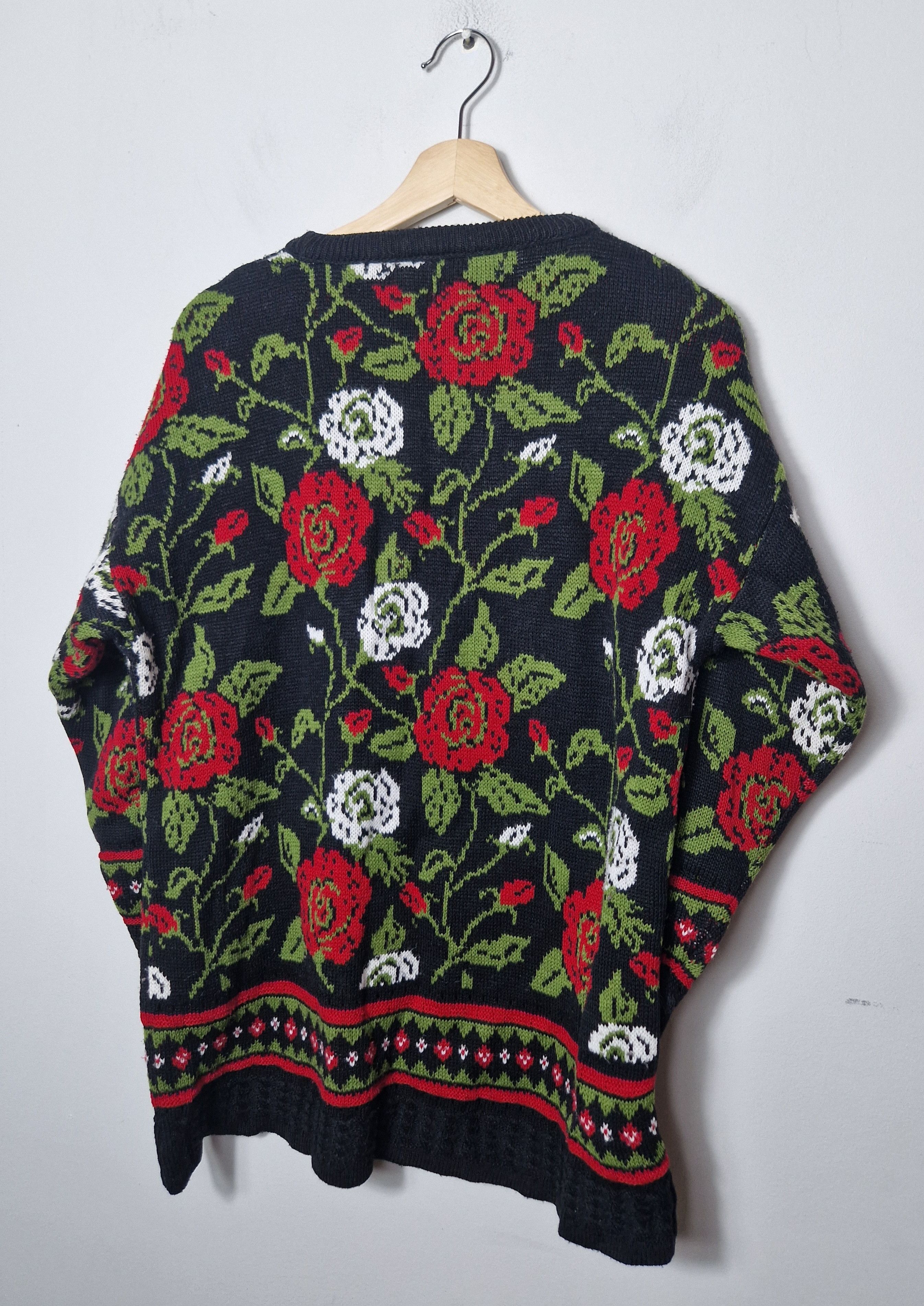 Japanese Brand × Vintage vintage floral sweater Size US M / EU 48-50 / 2 - 3 Thumbnail