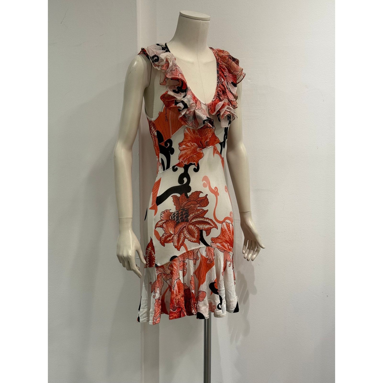 Roberto Cavalli 2000s Cavalli floral mini dress Size M / US 6-8 / IT 42-44 - 3 Thumbnail