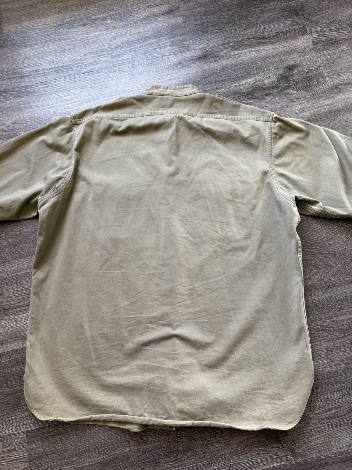 RRL Ralph Lauren Vintage Double RL RRL Military Shirt Button up Henley Collar Size US XL / EU 56 / 4 - 8 Thumbnail
