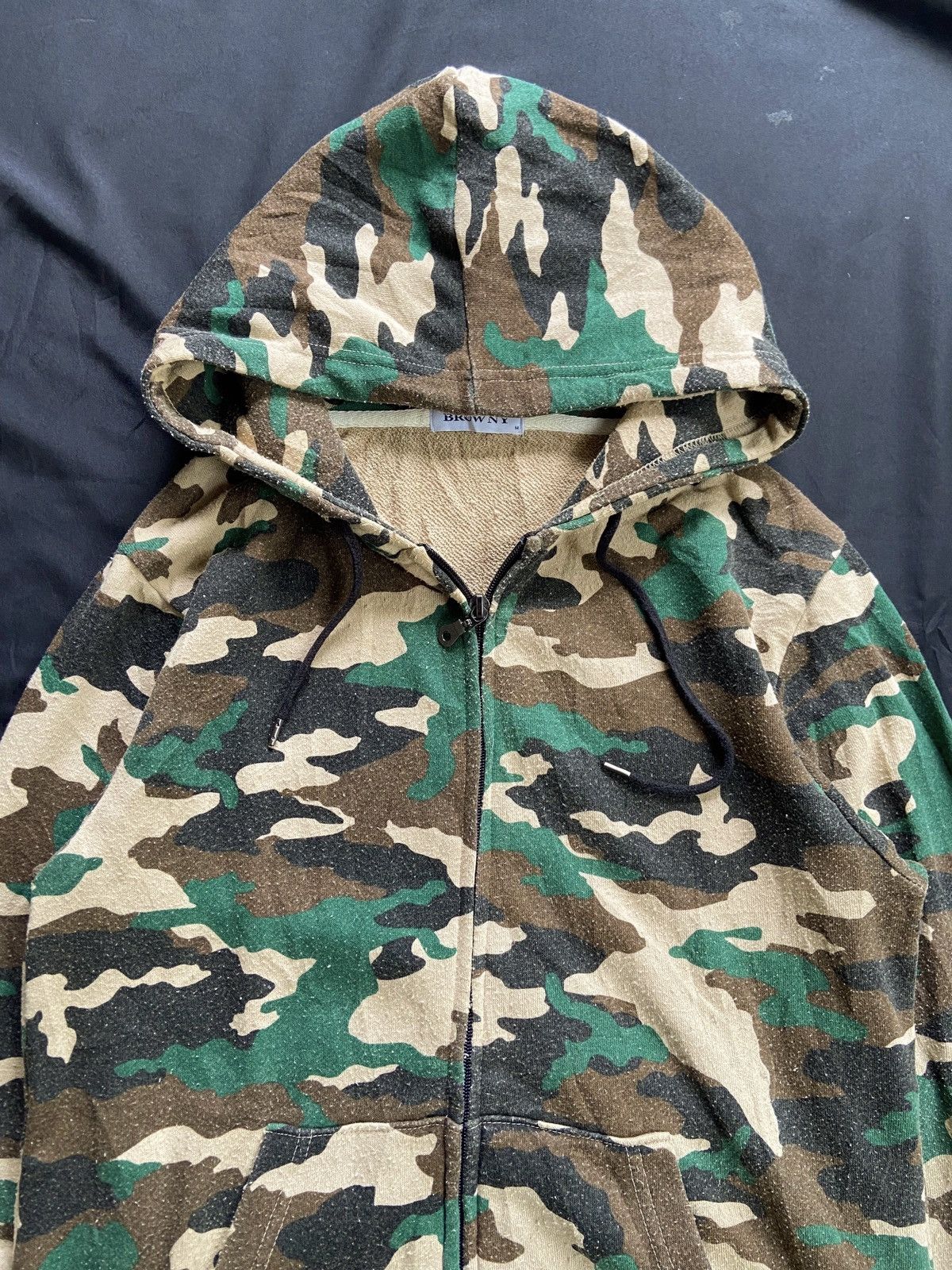 Japanese Brand BROWNY ARMY STYLE ZIP HOODIE Size US M / EU 48-50 / 2 - 7 Thumbnail