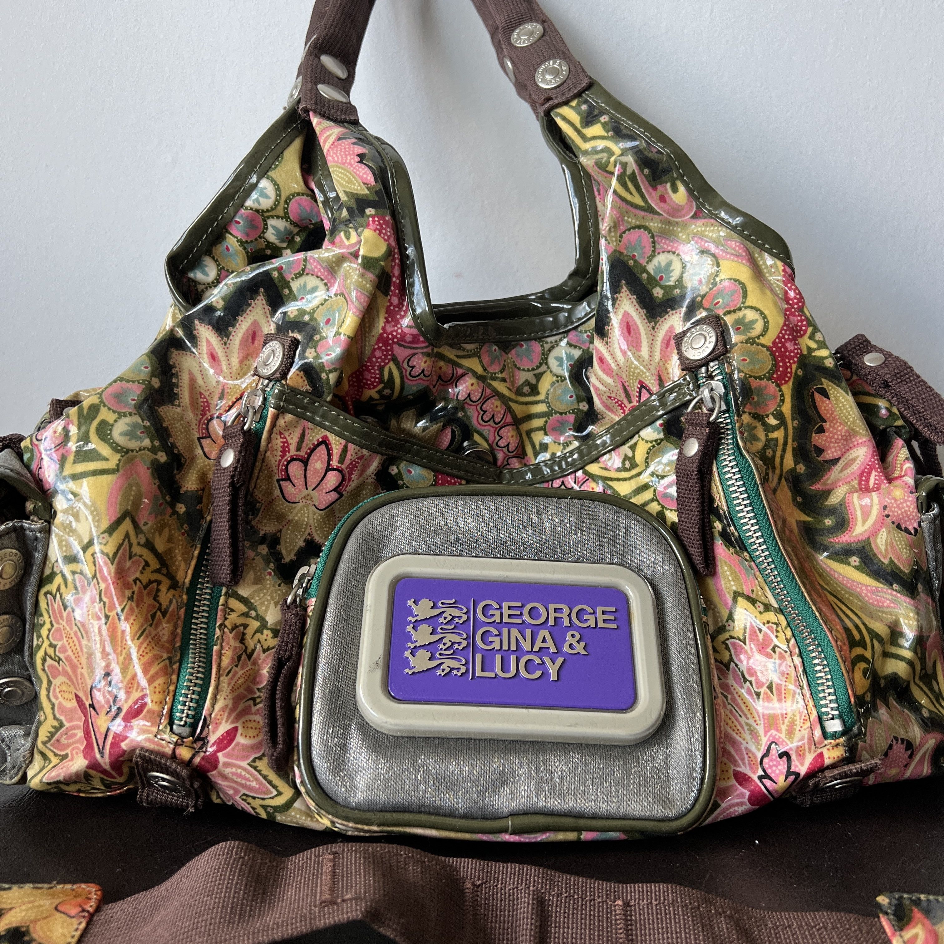 George Gina & Lucy Vintage GEORGE GINA & LUCY WAHUNA HAI Vinyl 2005 Floral Bag Size ONE SIZE - 2 Thumbnail