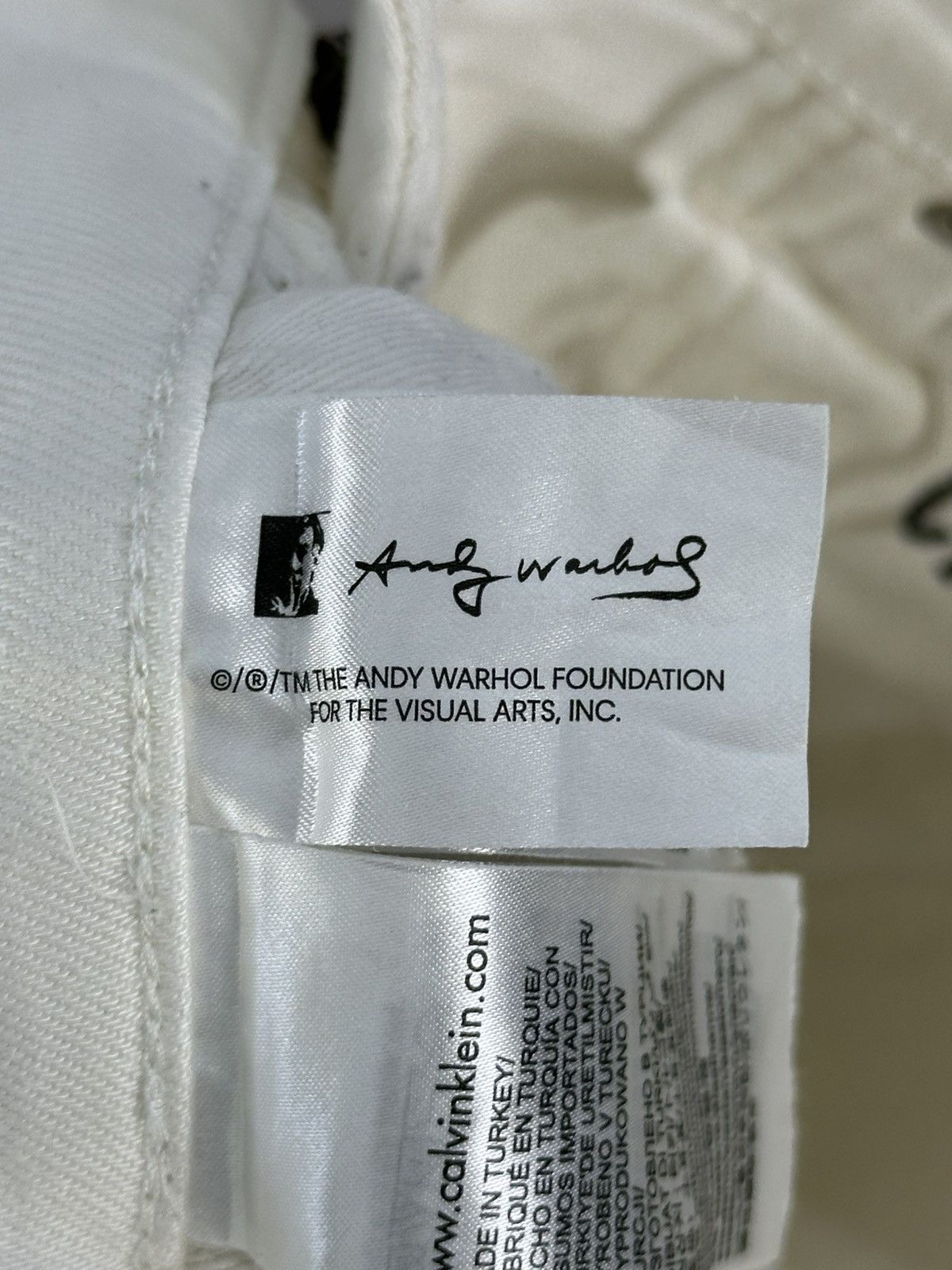Andy Warhol × Calvin Klein 205W39NYC Calvin Klein X Andy Warhol Visual Art White Denim Jeans Size US 32 / EU 48 - 21 Thumbnail
